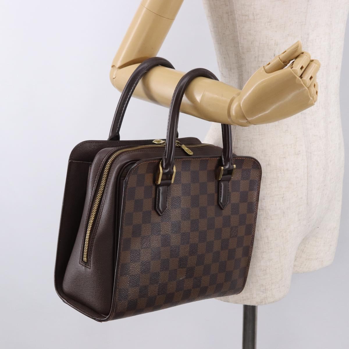 LOUIS VUITTON Damier Ebene Triana Hand Bag N51155 LV Auth fm5408