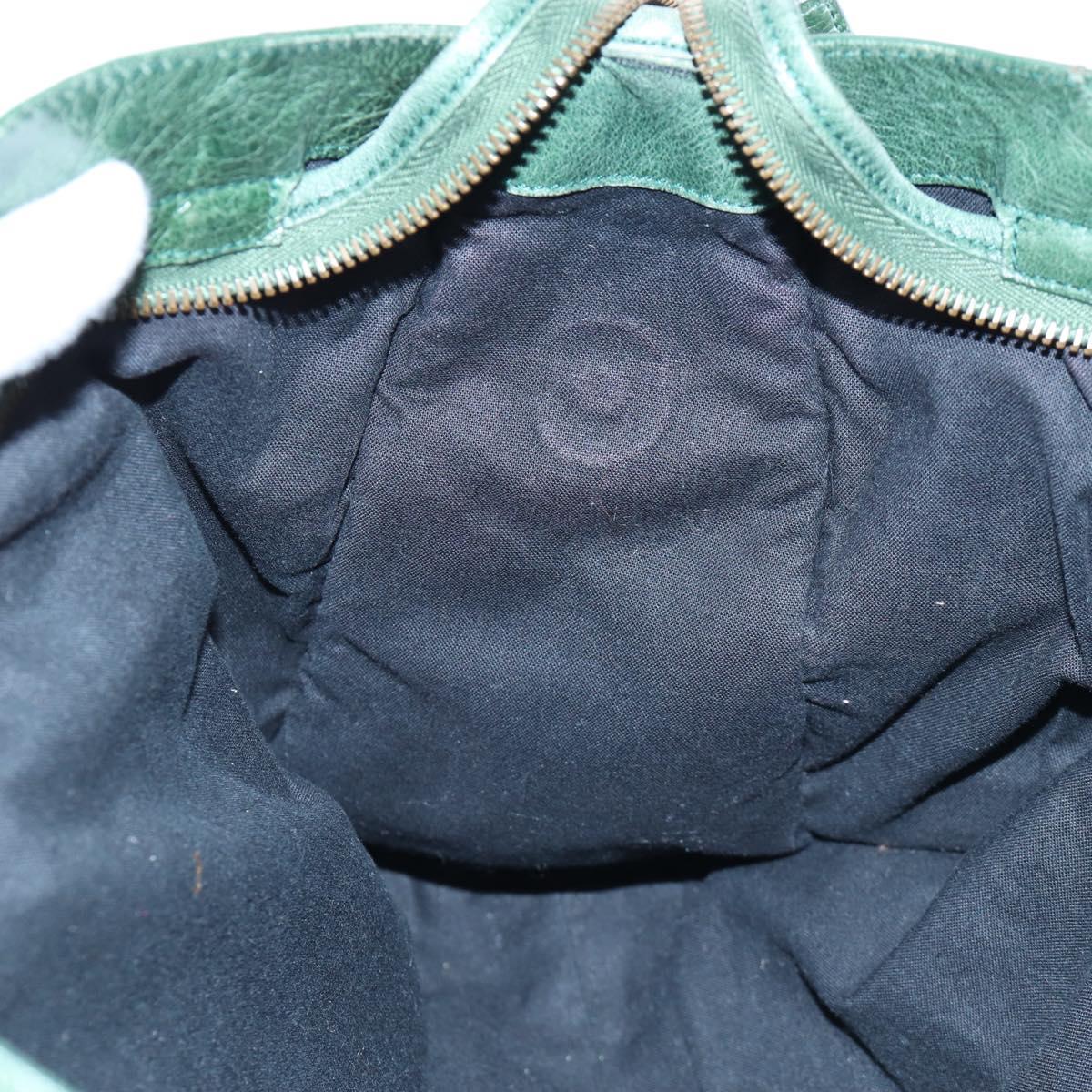 BALENCIAGA The City Hand Bag Leather 2way Green 115748 Auth fm5410V