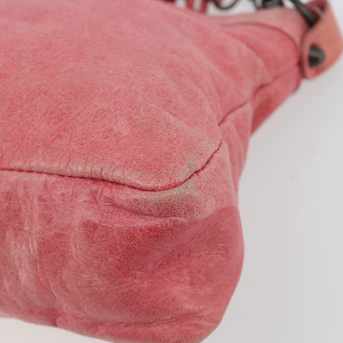 BALENCIAGA The First Hand Bag Leather 2way Pink 103208 6643 Auth fm5411V