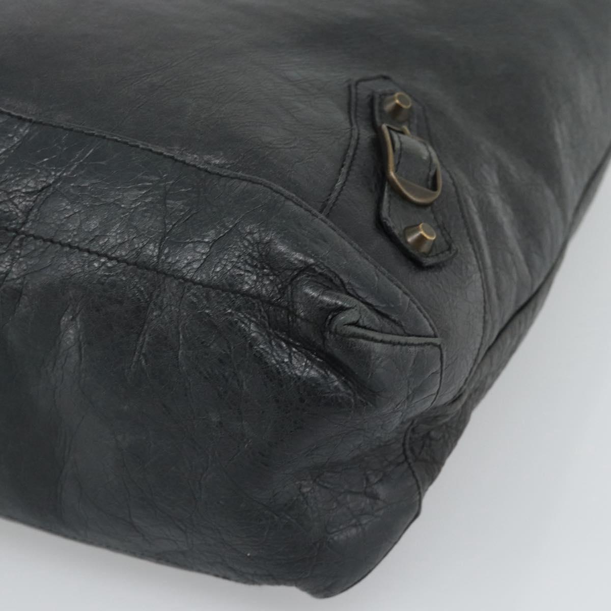 BALENCIAGA The Day Shoulder Bag Leather Green 140442 Auth fm5412V