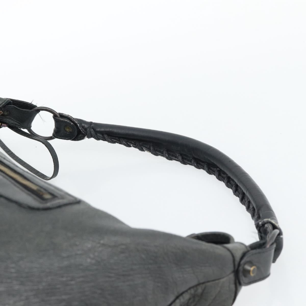 BALENCIAGA The Day Shoulder Bag Leather Green 140442 Auth fm5412V