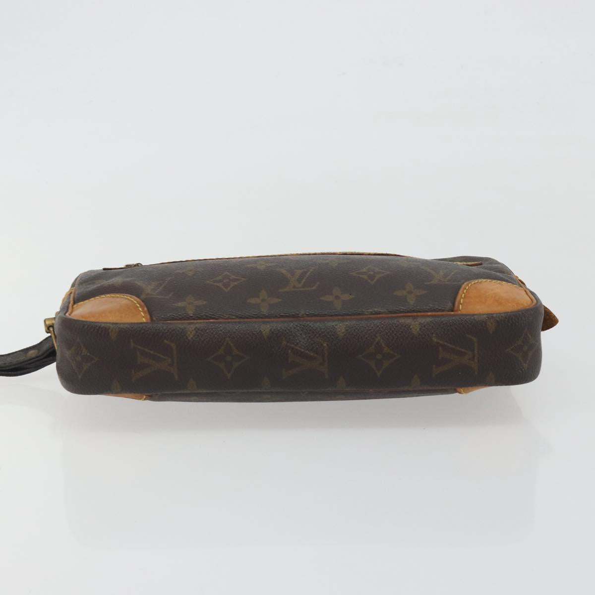 LOUIS VUITTON Monogram Marly Dragonne GM Clutch Bag 2 Set M51825 LV Auth fm5417