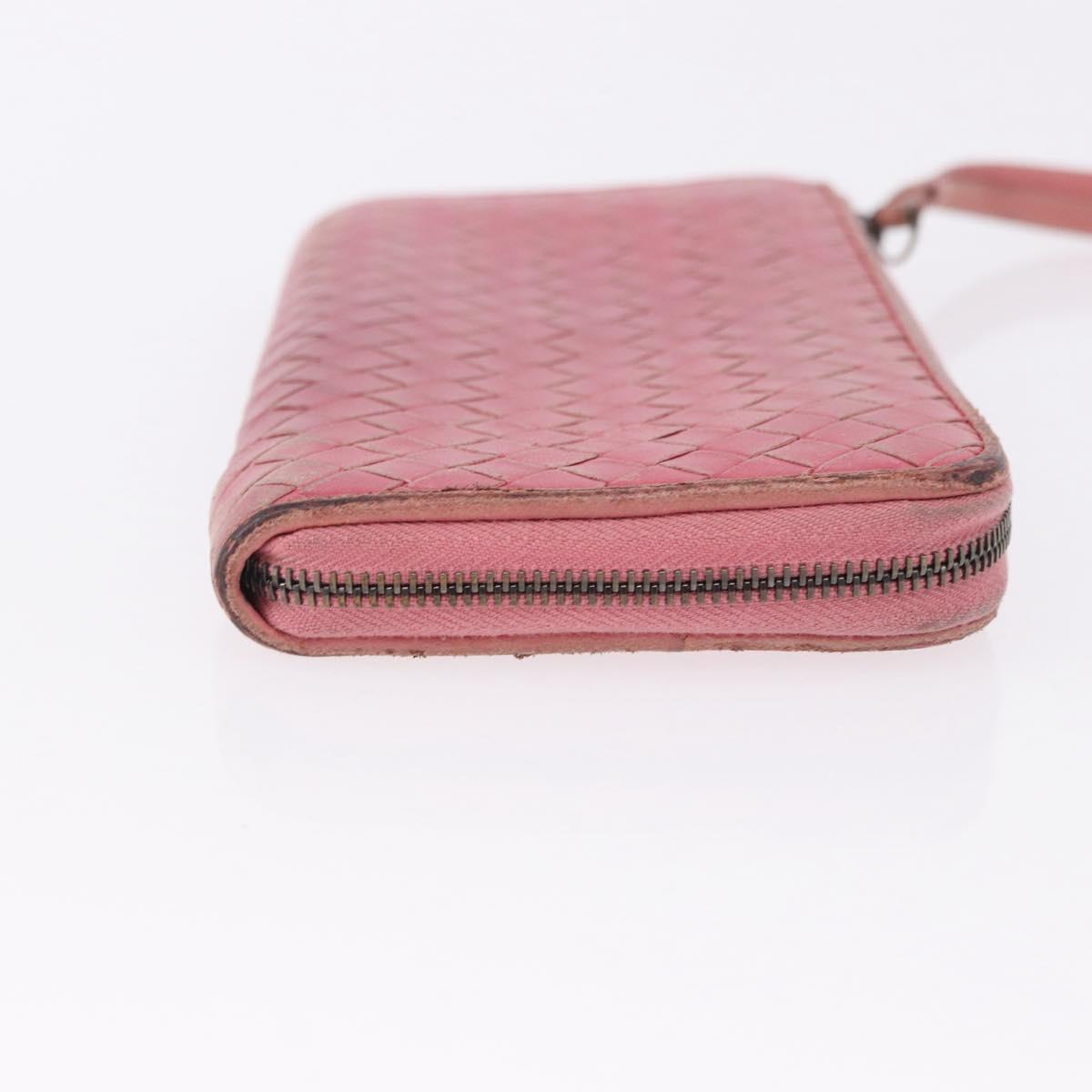 BOTTEGAVENETA INTRECCIATO Wallet Leather 4 Set Pink Brown black Auth fm5424