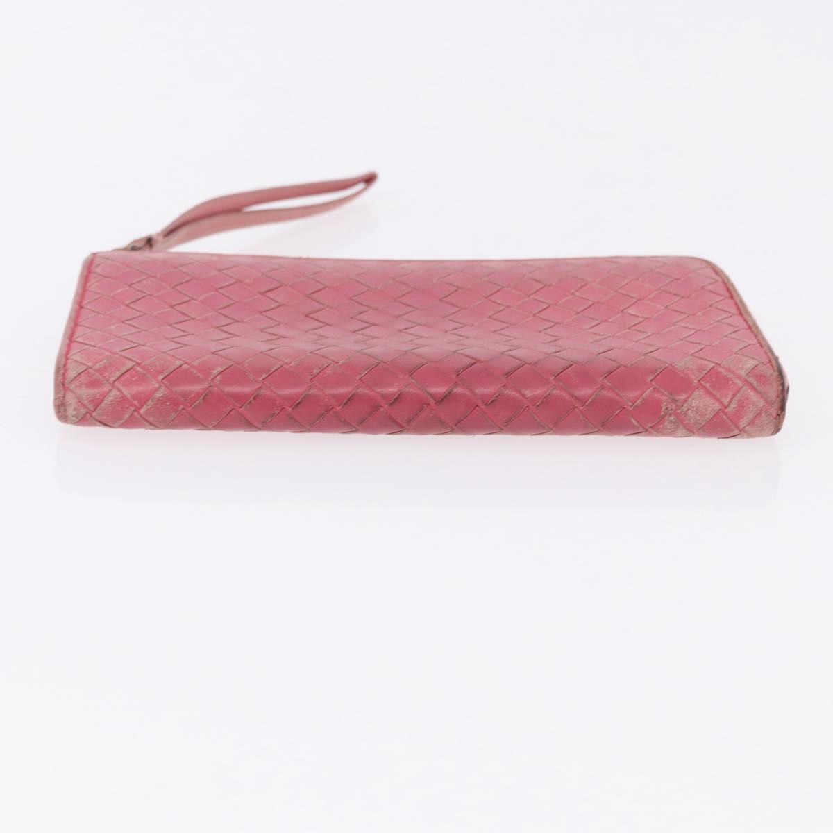 BOTTEGAVENETA INTRECCIATO Wallet Leather 4 Set Pink Brown black Auth fm5424