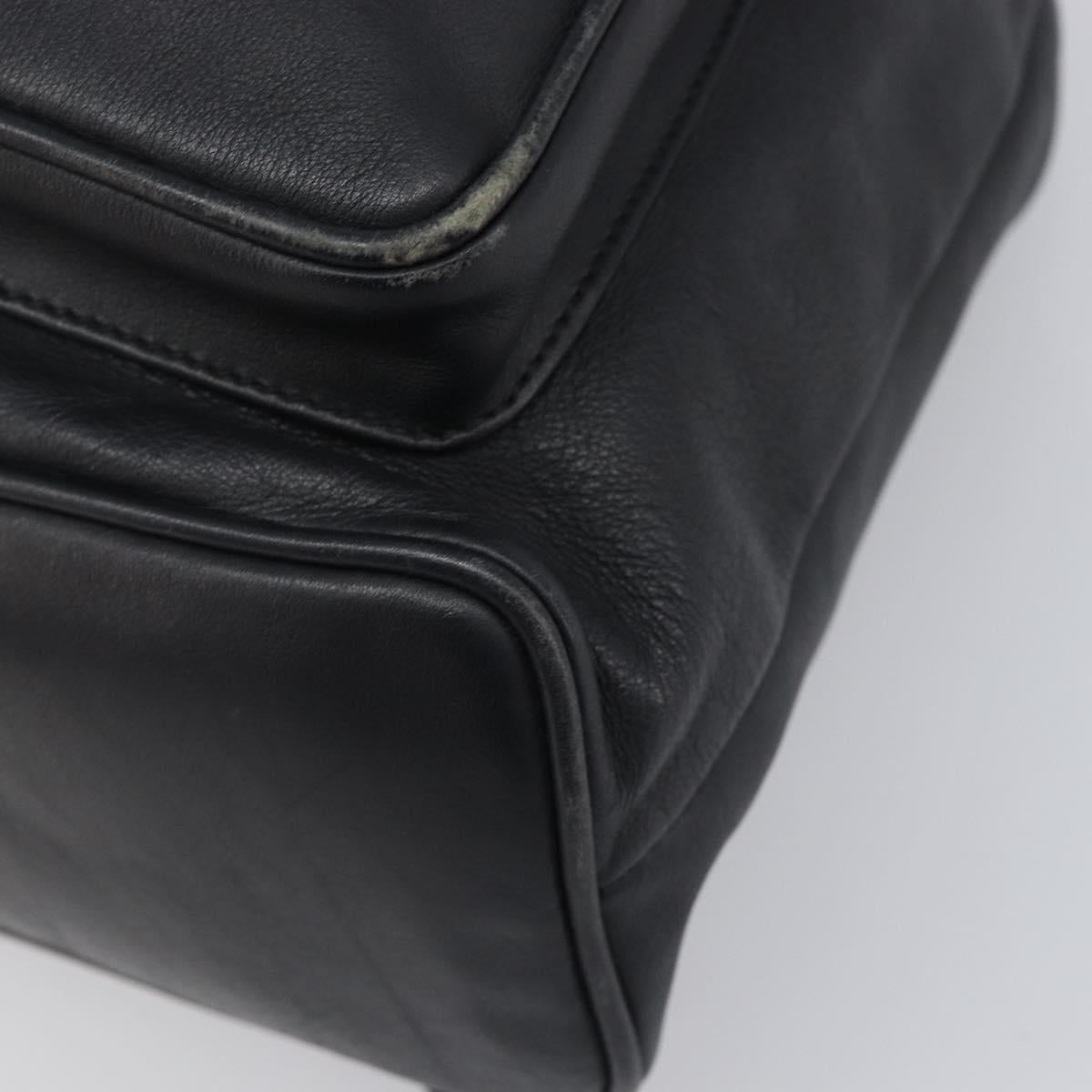 GUCCI Bamboo Backpack Leather Black Gold 003 2058 0016 Auth fm5437