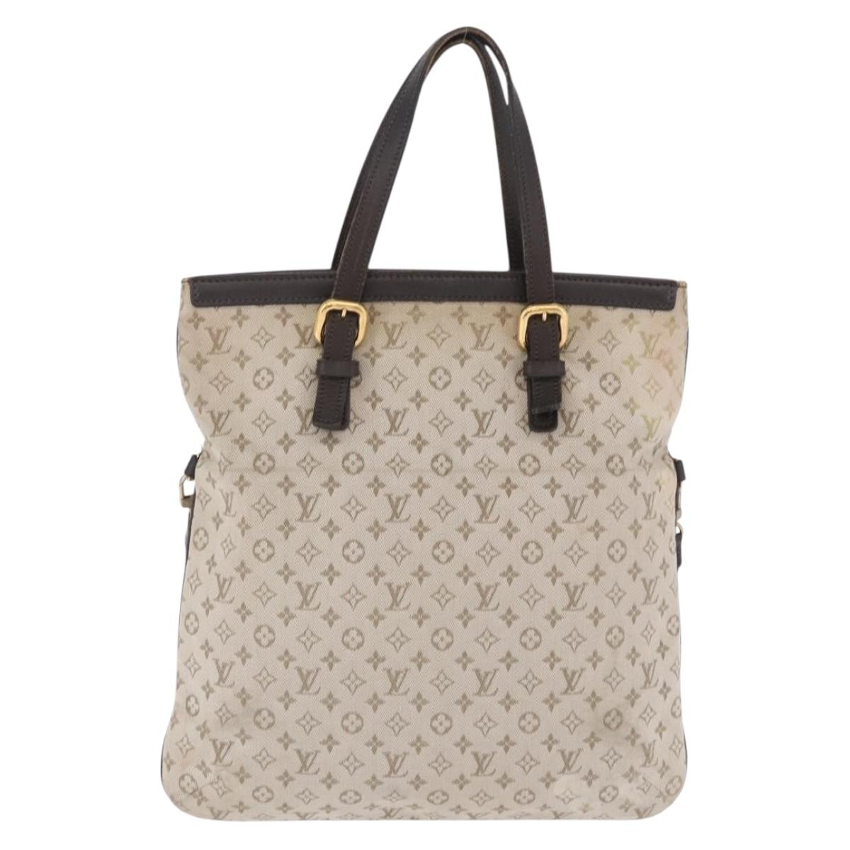 LOUIS VUITTON Monogram Mini Francoise Tote Bag 2way Khaki M92209 LV Auth fm5439