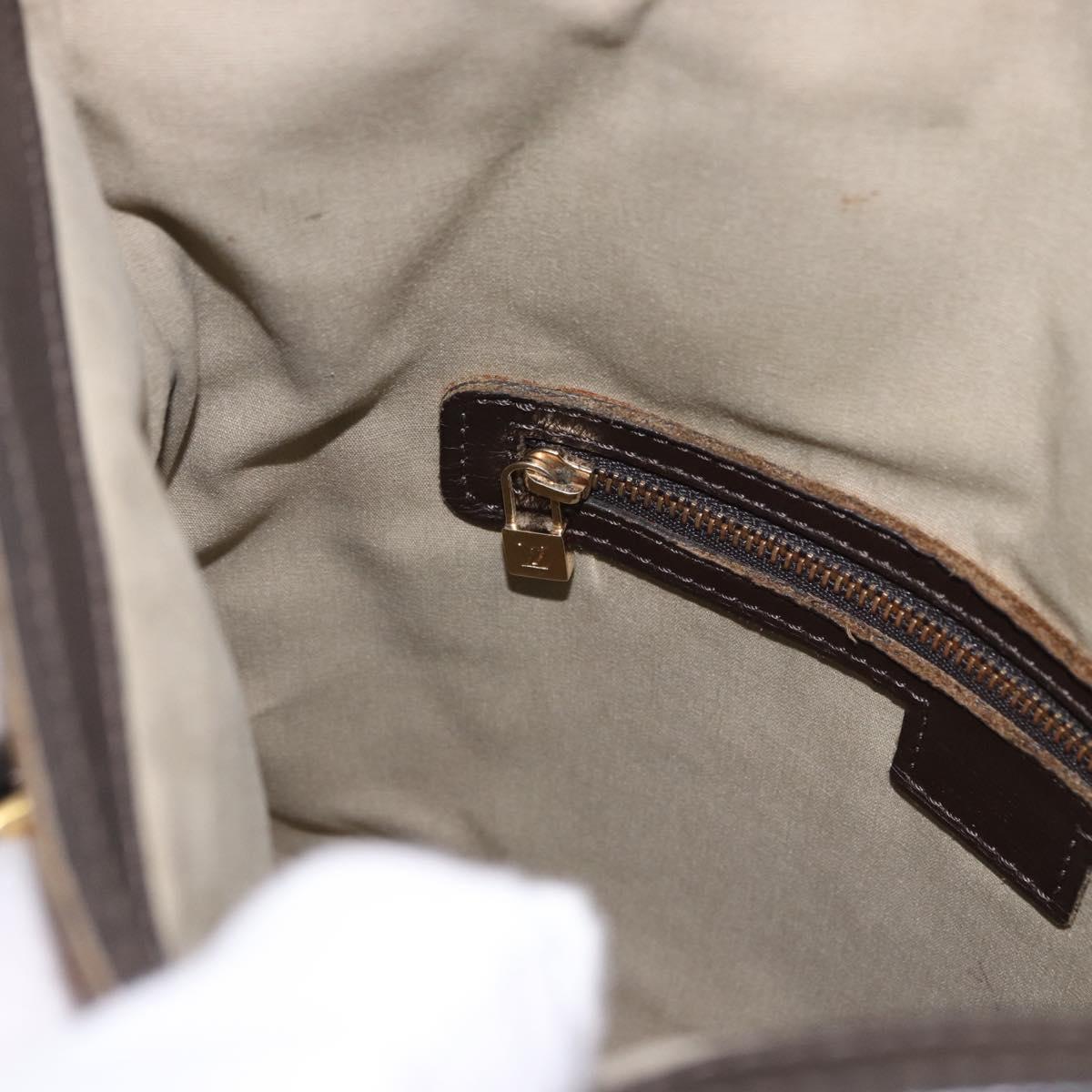 LOUIS VUITTON Monogram Mini Francoise Tote Bag 2way Khaki M92209 LV Auth fm5439