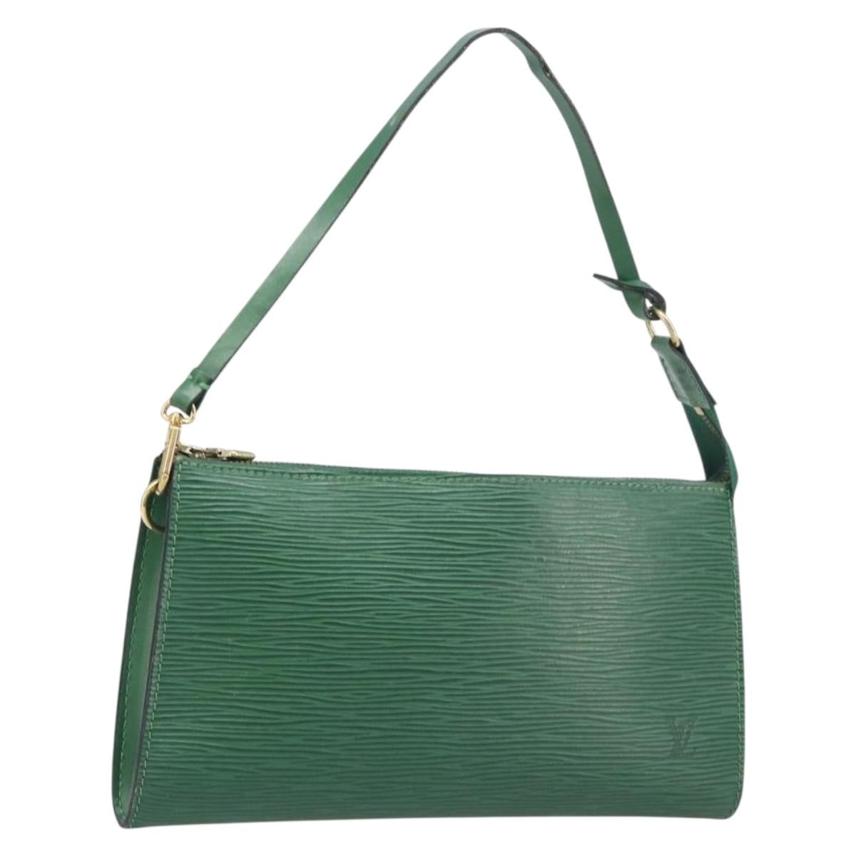 LOUIS VUITTON Epi Pochette Accessoires Pouch Green M52984 LV Auth fm5443