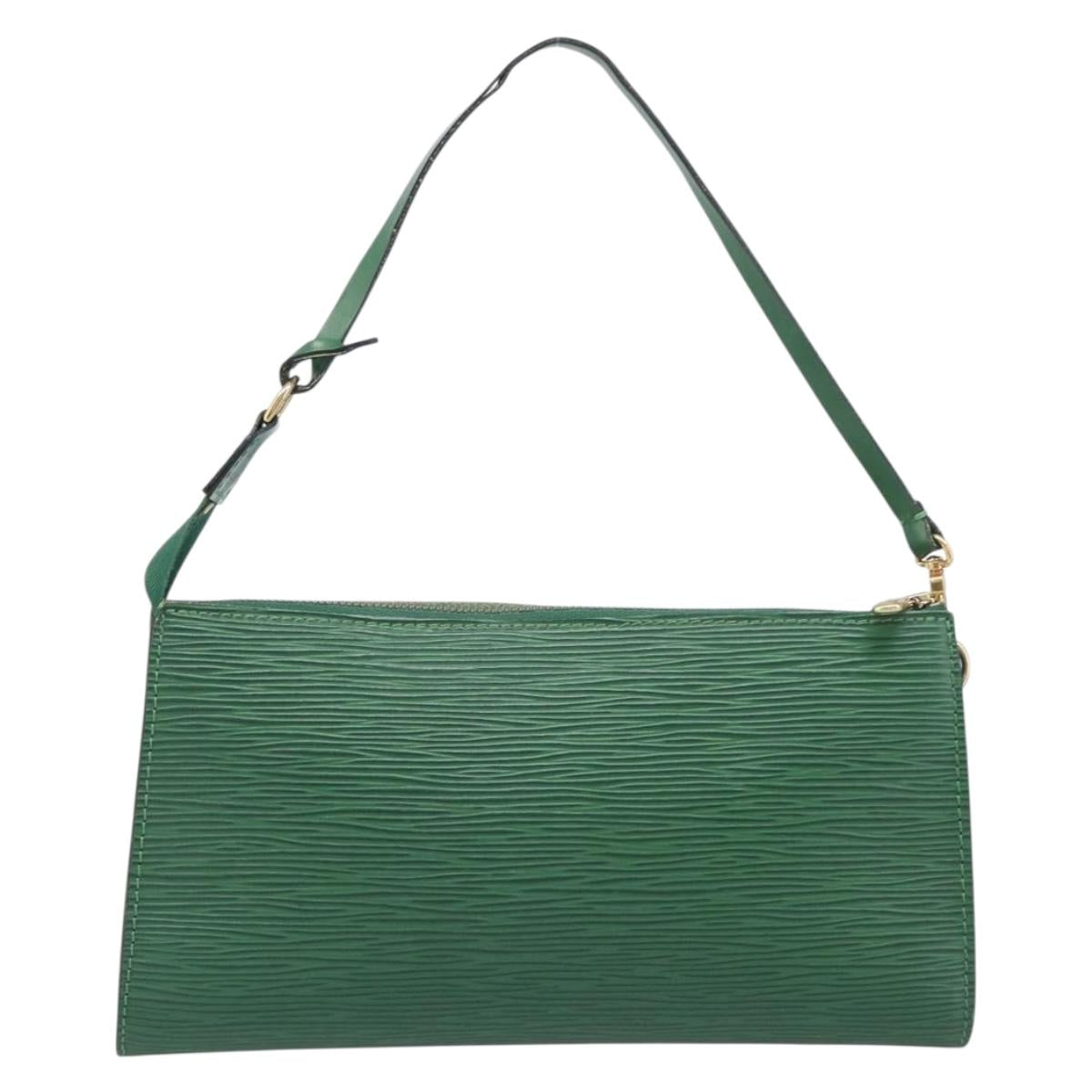 LOUIS VUITTON Epi Pochette Accessoires Pouch Green M52984 LV Auth fm5443
