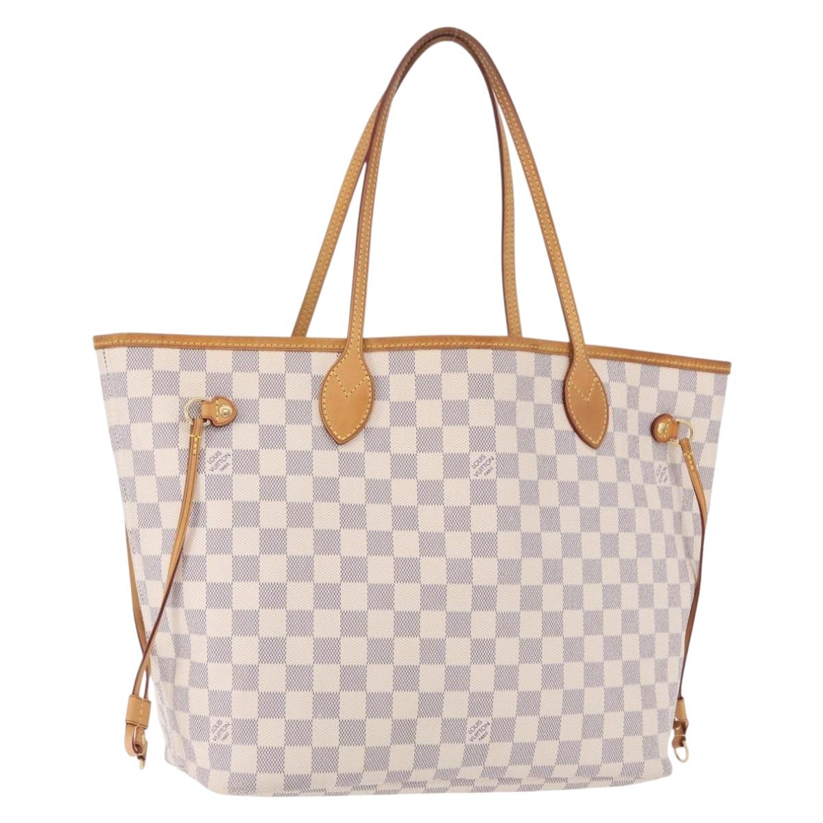 LOUIS VUITTON Damier Azur Neverfull MM Tote Bag N41605 LV Auth fm5447V