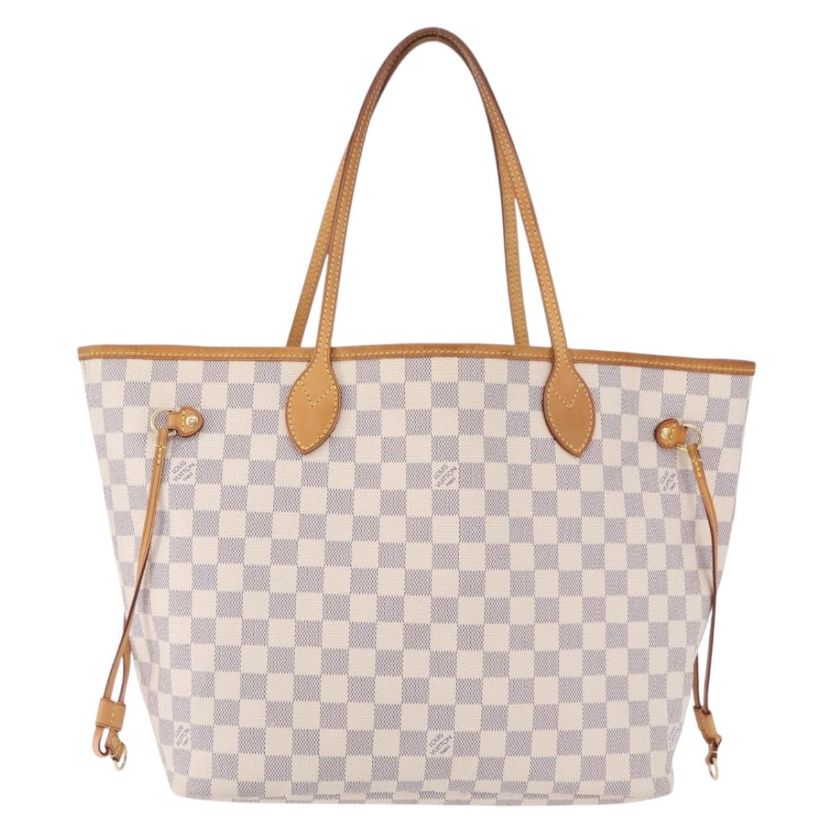 LOUIS VUITTON Damier Azur Neverfull MM Tote Bag N41605 LV Auth fm5447V