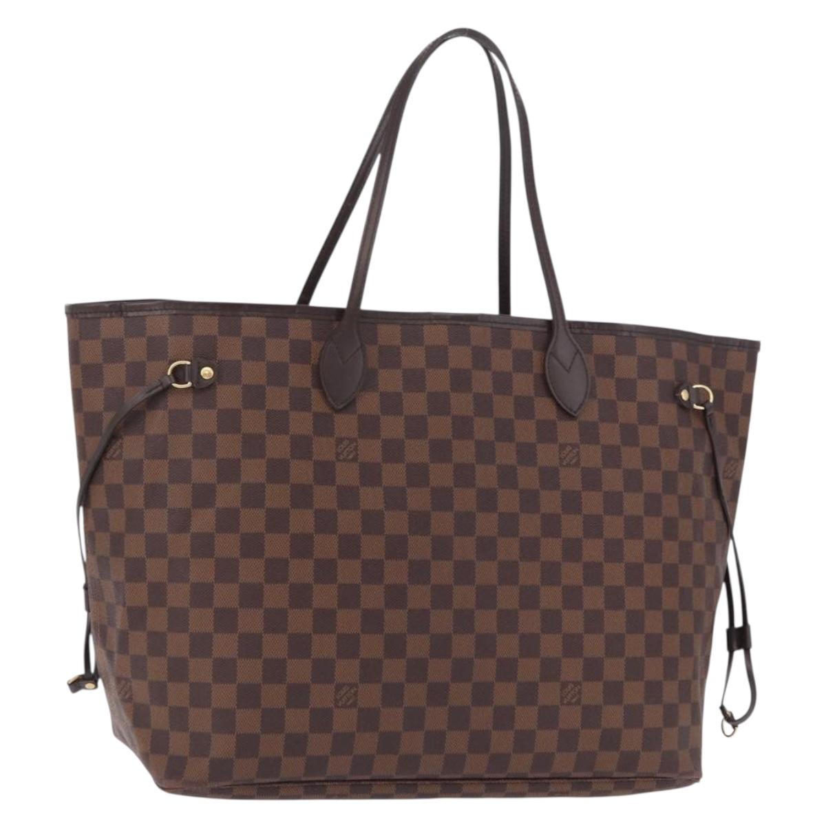 LOUIS VUITTON Damier Ebene Neverfull GM Tote Bag N51106 LV Auth fm5448V