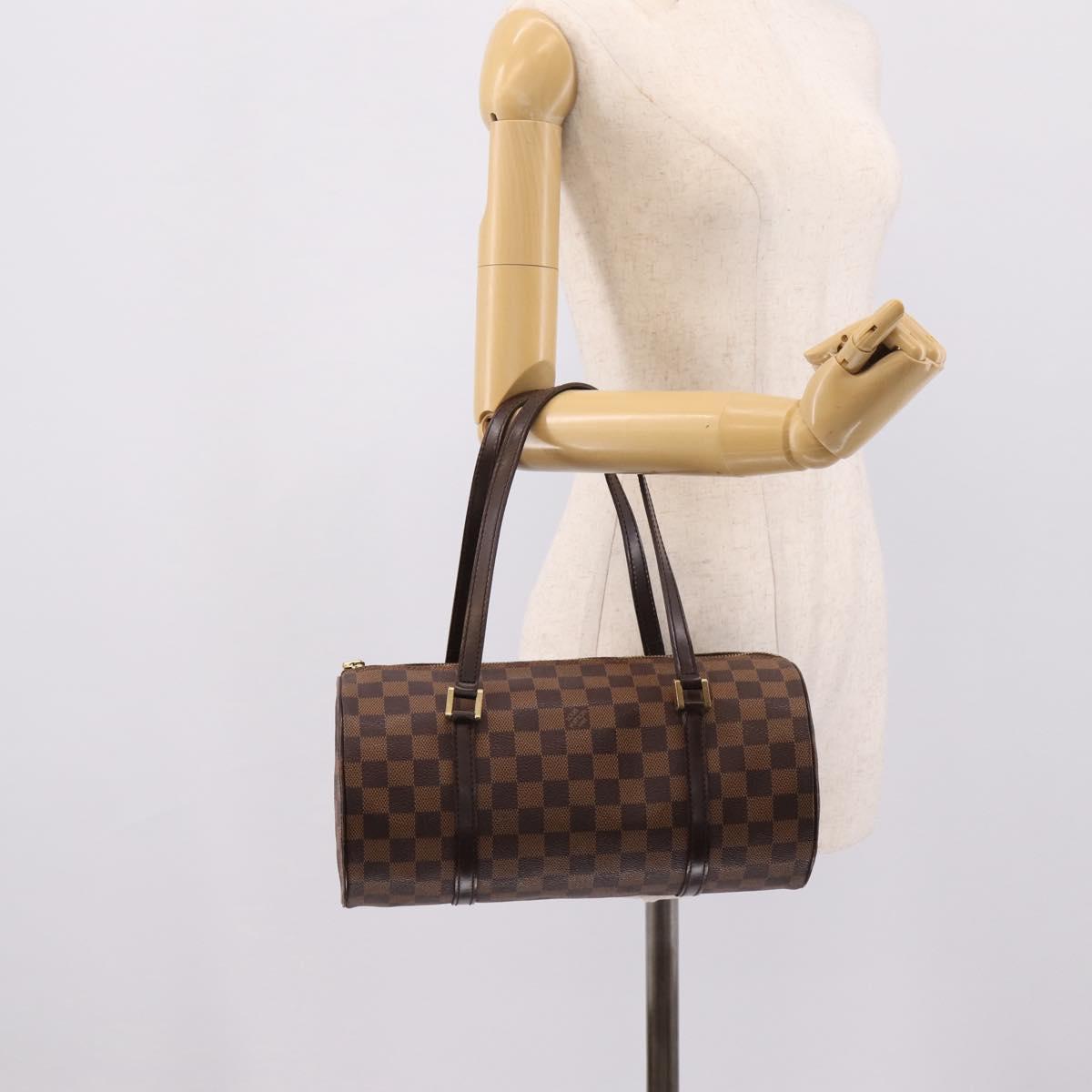 LOUIS VUITTON Damier Ebene Papillon 30 Hand Bag N51303 LV Auth fm5460