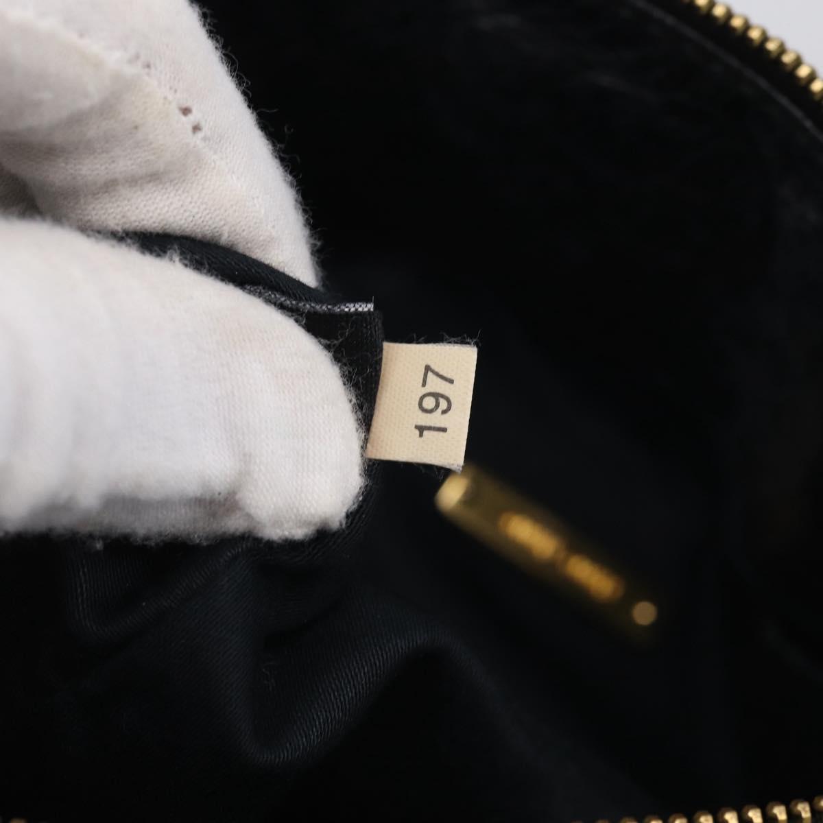 Miu Miu Hand Bag Leather 2way Black Gold Auth fm5480SAM