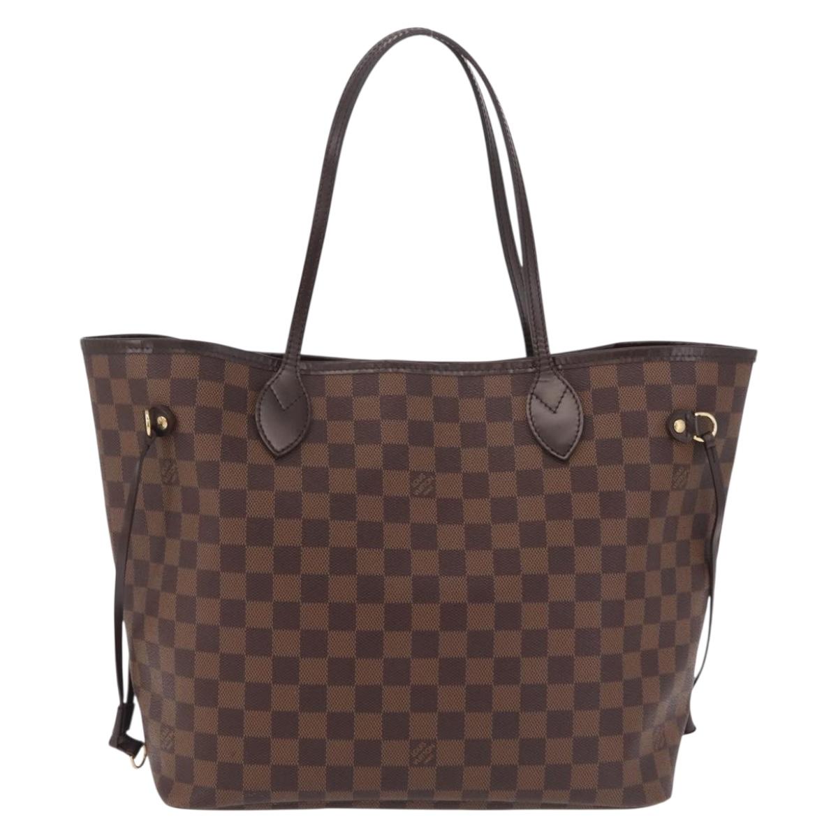 LOUIS VUITTON Damier Ebene Neverfull MM Tote Bag N51105 LV Auth fm5481V