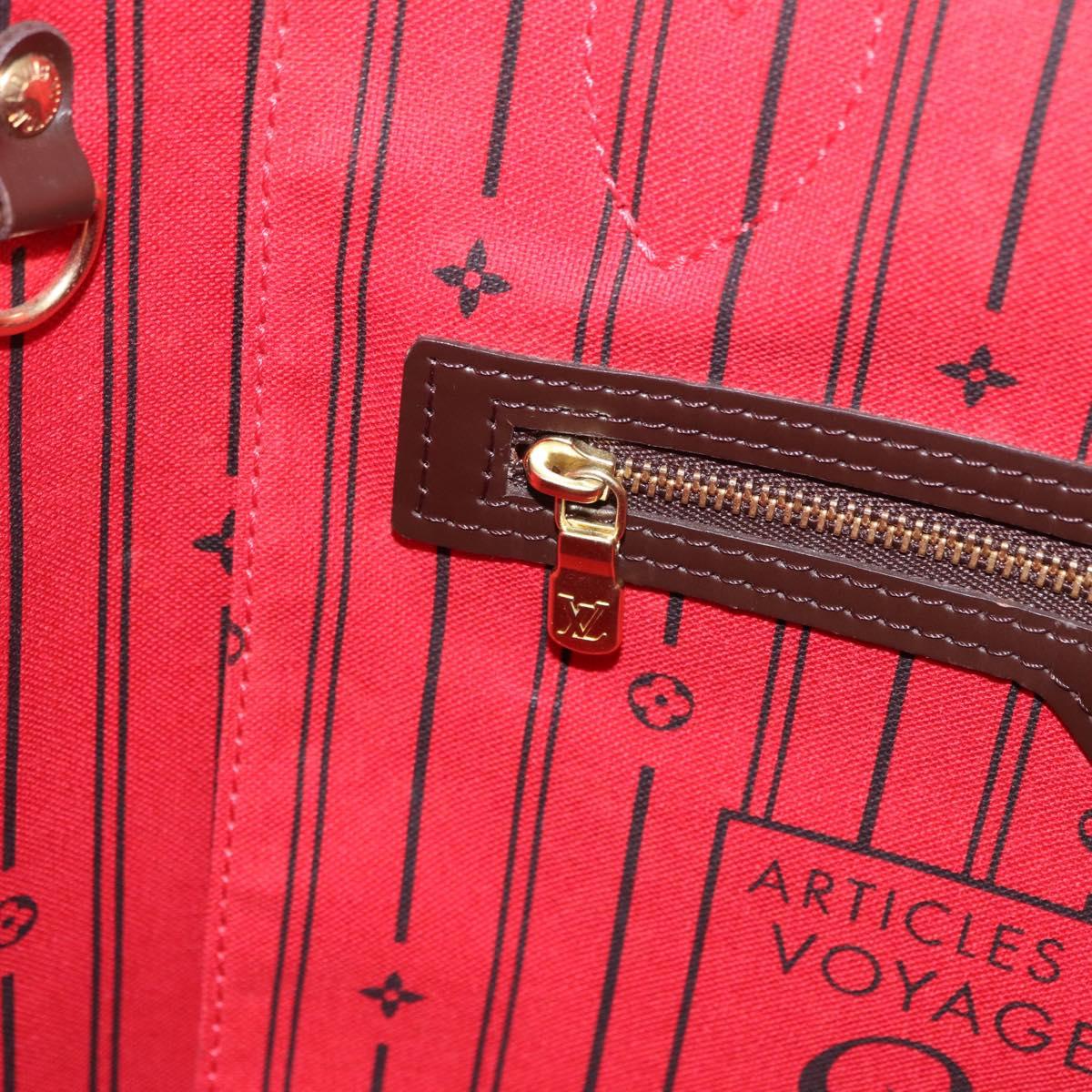 LOUIS VUITTON Damier Ebene Neverfull MM Tote Bag N51105 LV Auth fm5481V