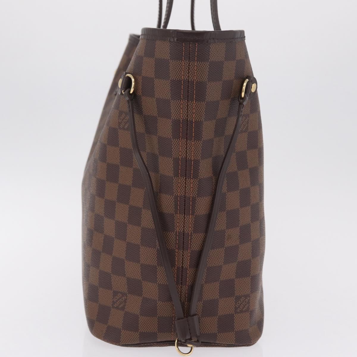 LOUIS VUITTON Damier Ebene Neverfull MM Tote Bag N51105 LV Auth fm5481V