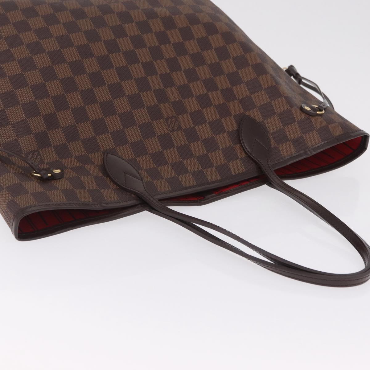 LOUIS VUITTON Damier Ebene Neverfull MM Tote Bag N51105 LV Auth fm5481V