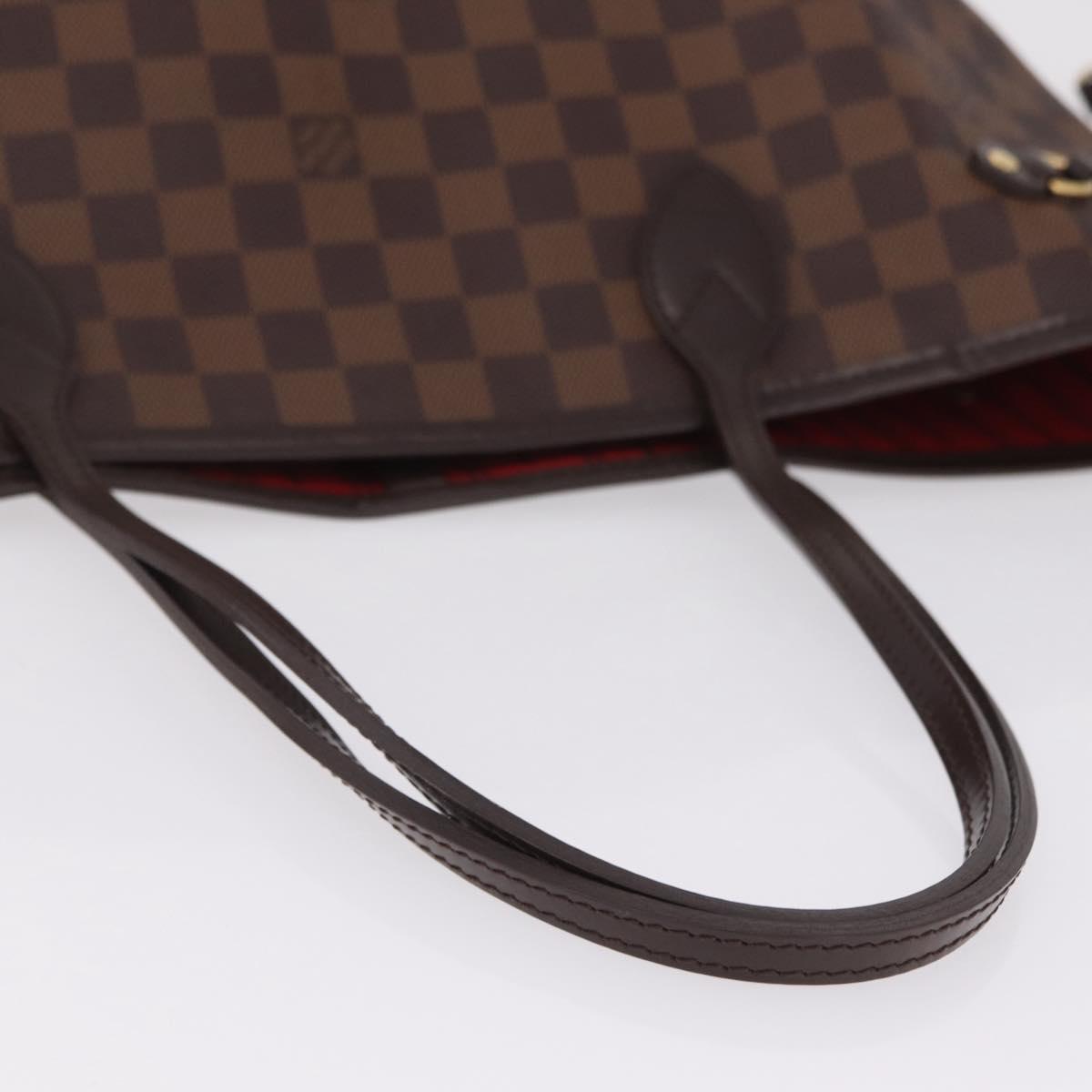 LOUIS VUITTON Damier Ebene Neverfull MM Tote Bag N51105 LV Auth fm5481V