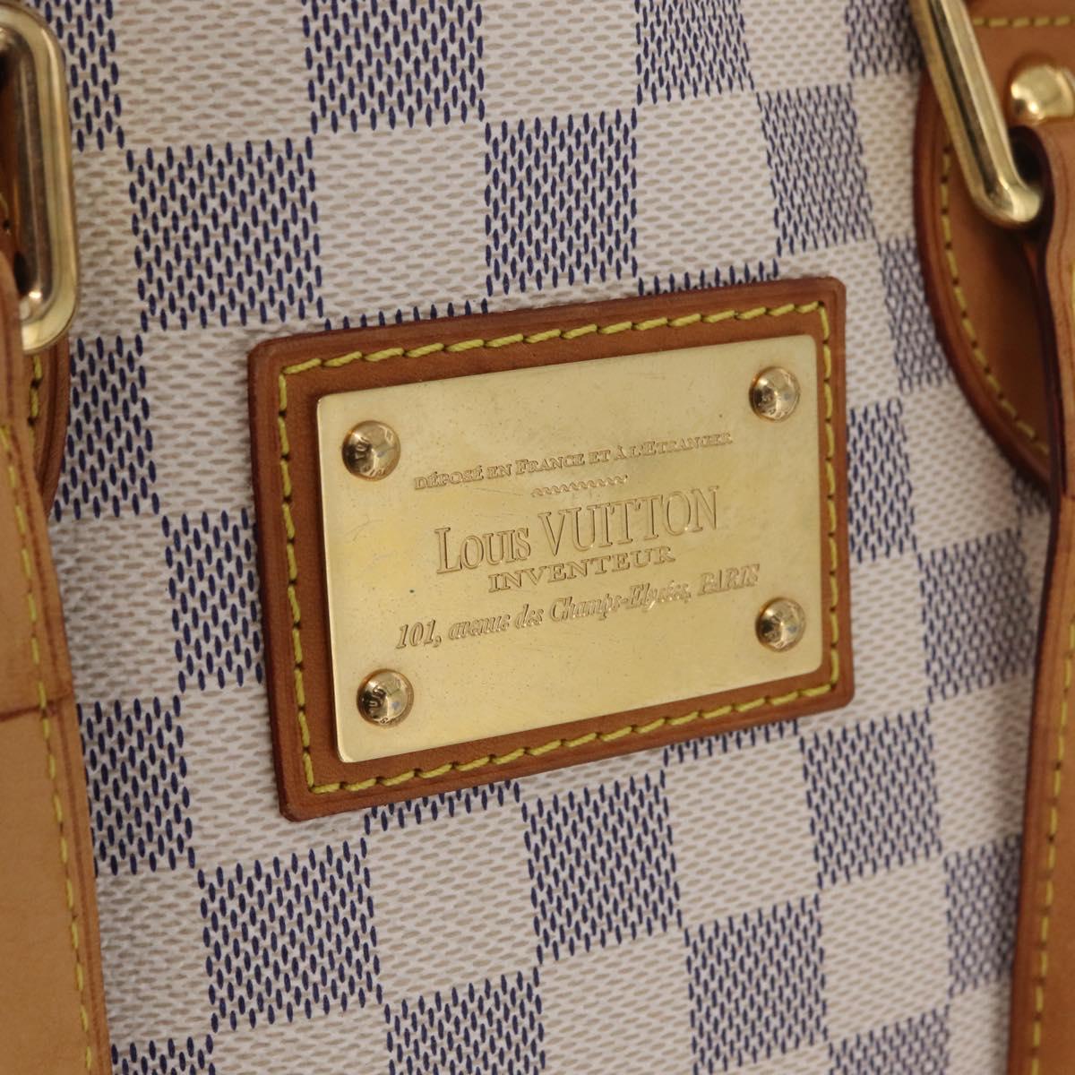 LOUIS VUITTON Damier Azur Hampstead PM Tote Bag N51207 LV Auth fm5483A