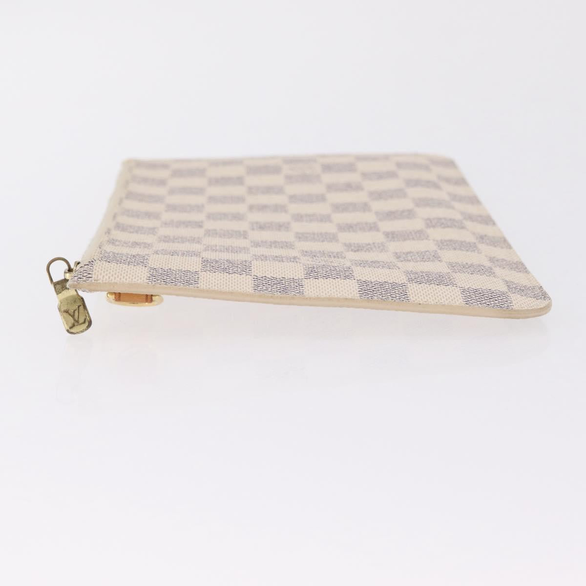 LOUIS VUITTON Damier Azur Neverfull MM Pouch LV Auth fm5484