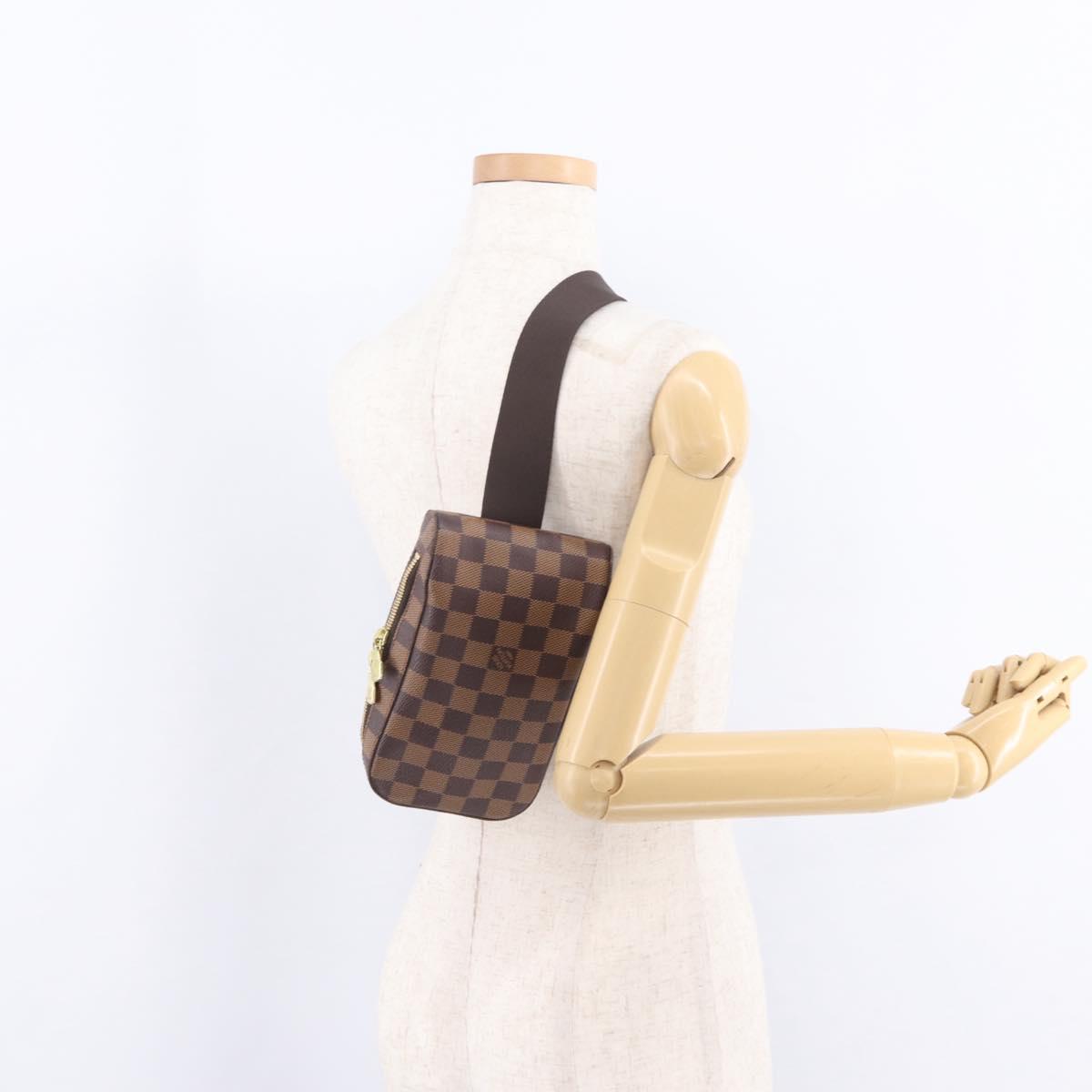 LOUIS VUITTON Damier Ebene Geronimos Shoulder Bag N51994 LV Auth fm5485V