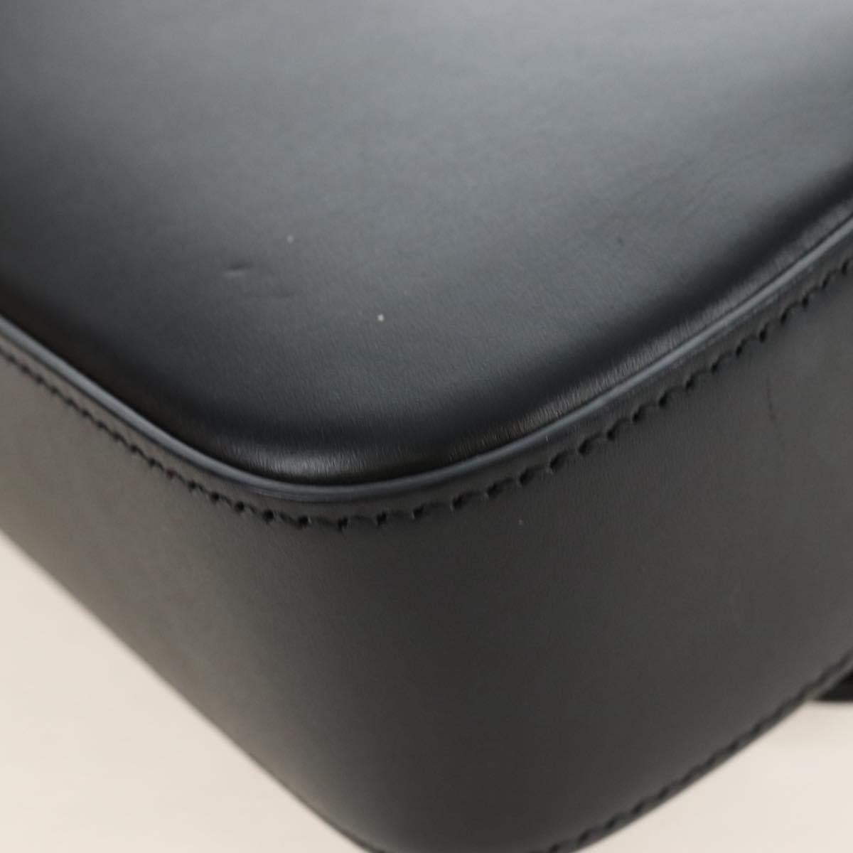 GUCCI Petit GG Shoulder Bag Leather 2way Black Silver 739722 Auth fm5487SM