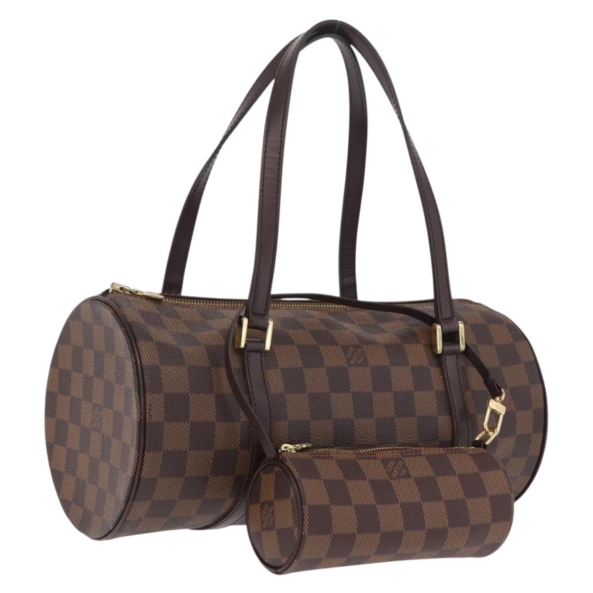 LOUIS VUITTON Damier Ebene Papillon 30 Hand Bag N51303 LV Auth fm5493V