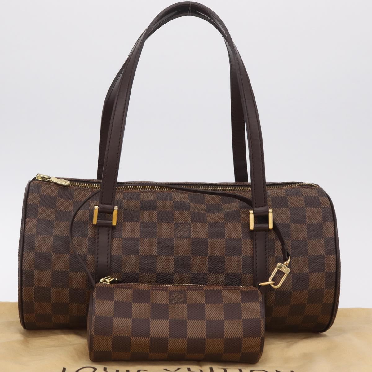 LOUIS VUITTON Damier Ebene Papillon 30 Hand Bag N51303 LV Auth fm5493V