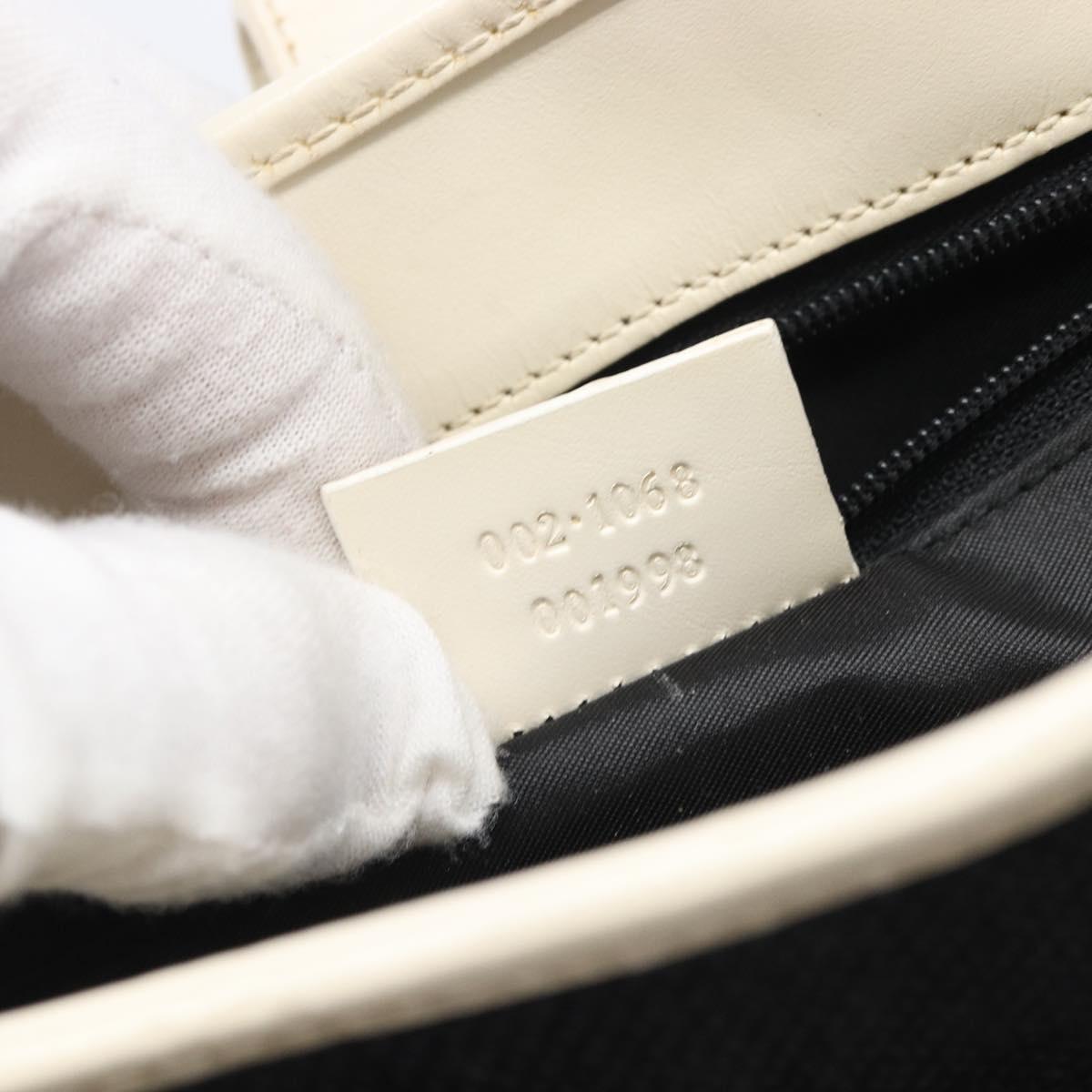 GUCCI Jackie Hand Bag Canvas Black Silver 002 1068 Auth fm5498