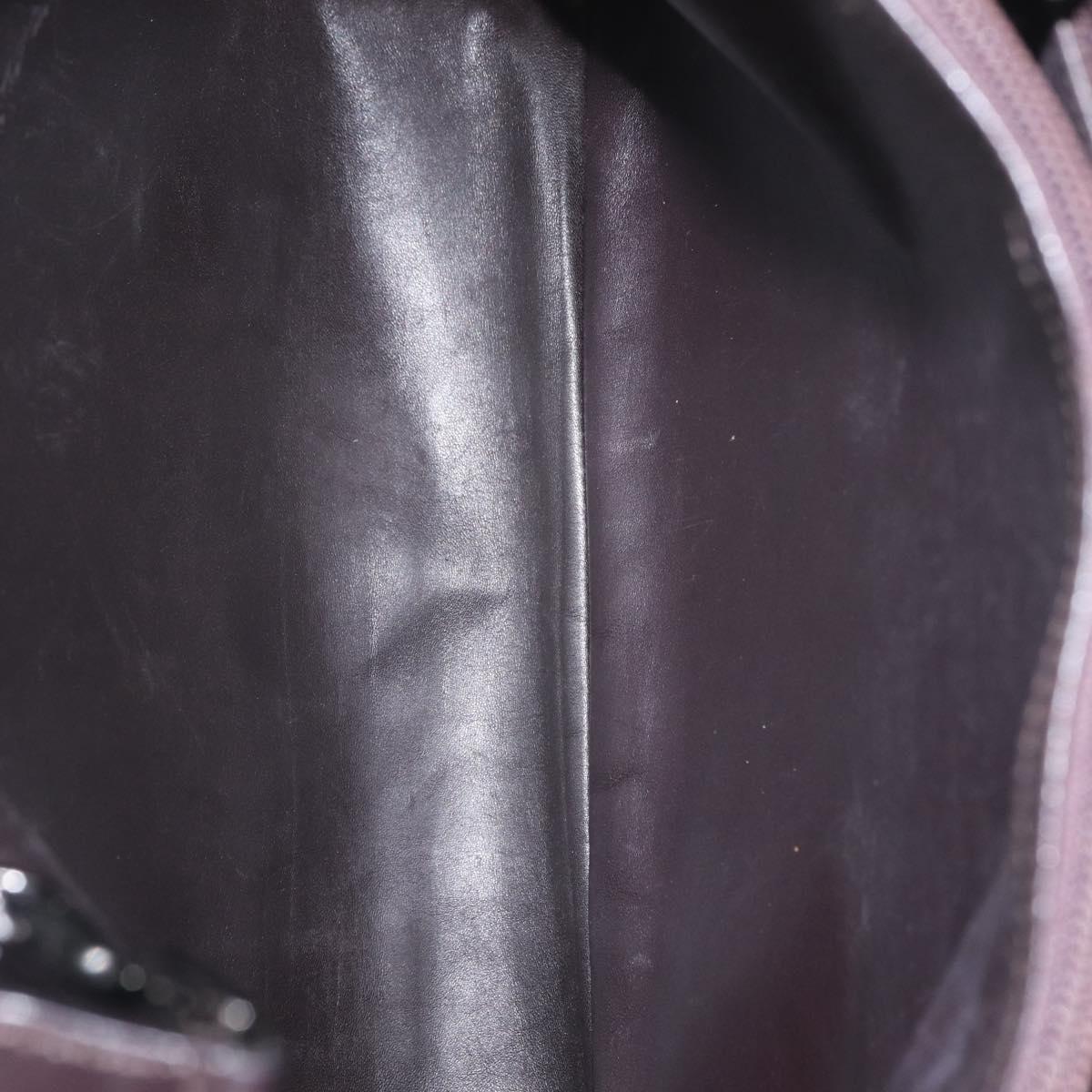 GUCCI Hand Bag Leather 2way Dark Brown Silver 002 1028 Auth fm5502
