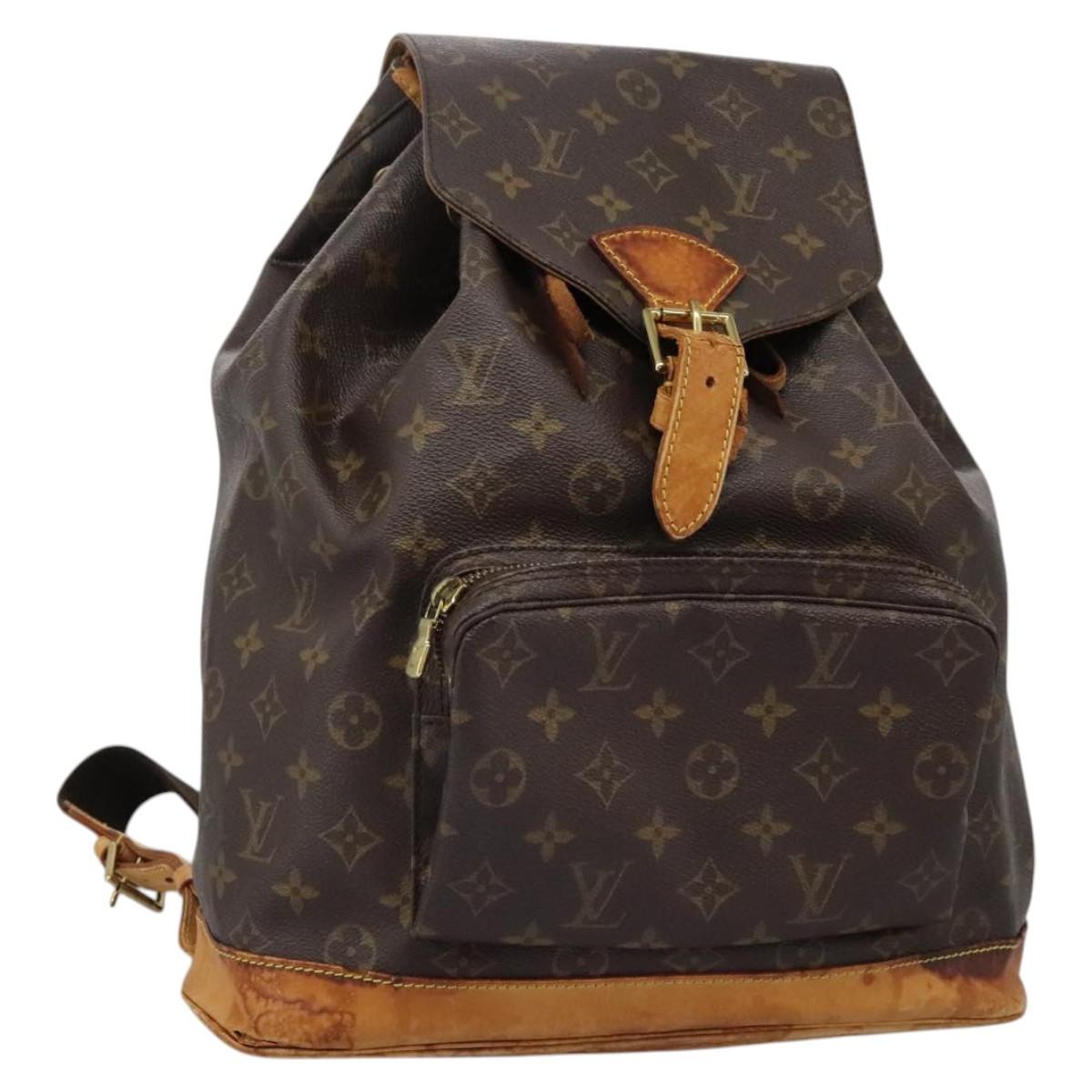 LOUIS VUITTON Monogram Montsouris GM Backpack M51135 LV Auth gh002