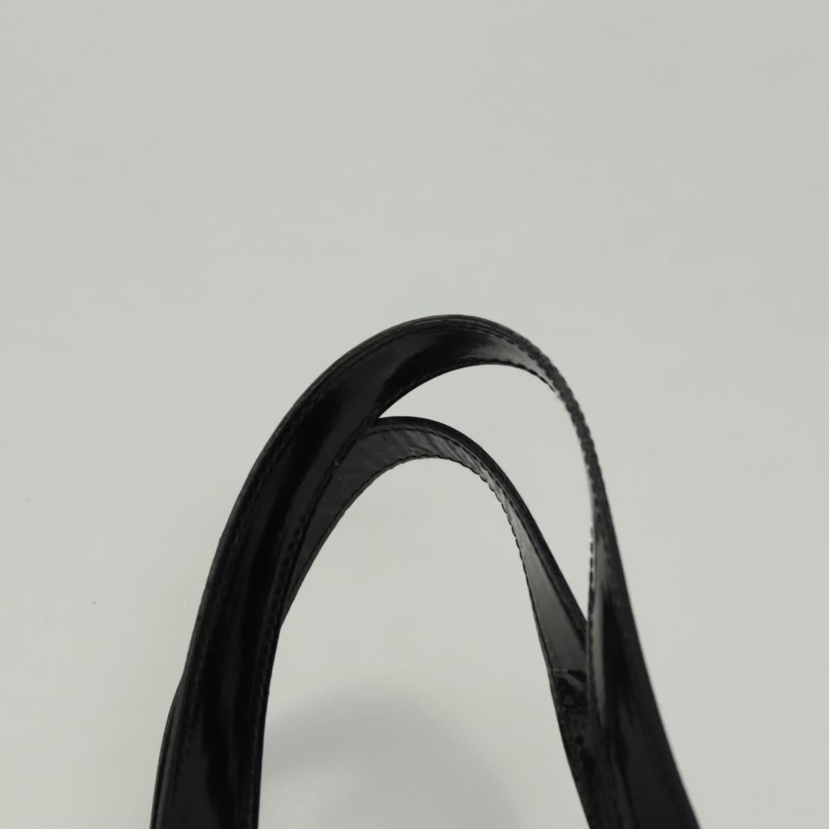 Salvatore Ferragamo Vala Shoulder Bag Patent leather Black Gold Auth gh016