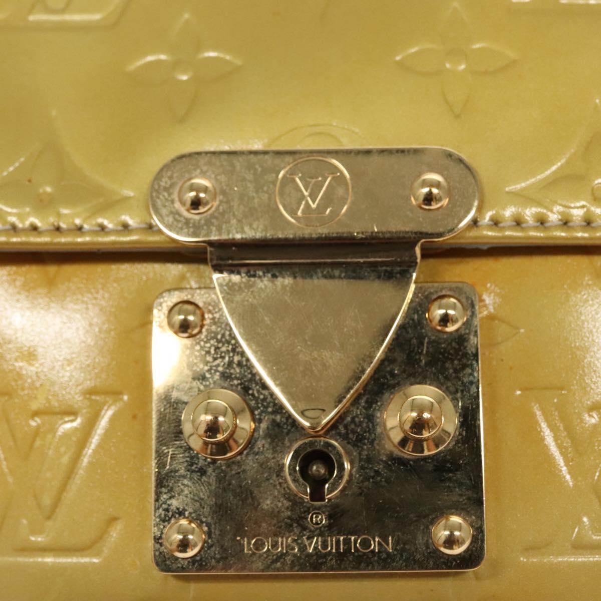 LOUIS VUITTON Monogram Vernis Spring Street Hand Bag Gris M91029 LV Auth gh022