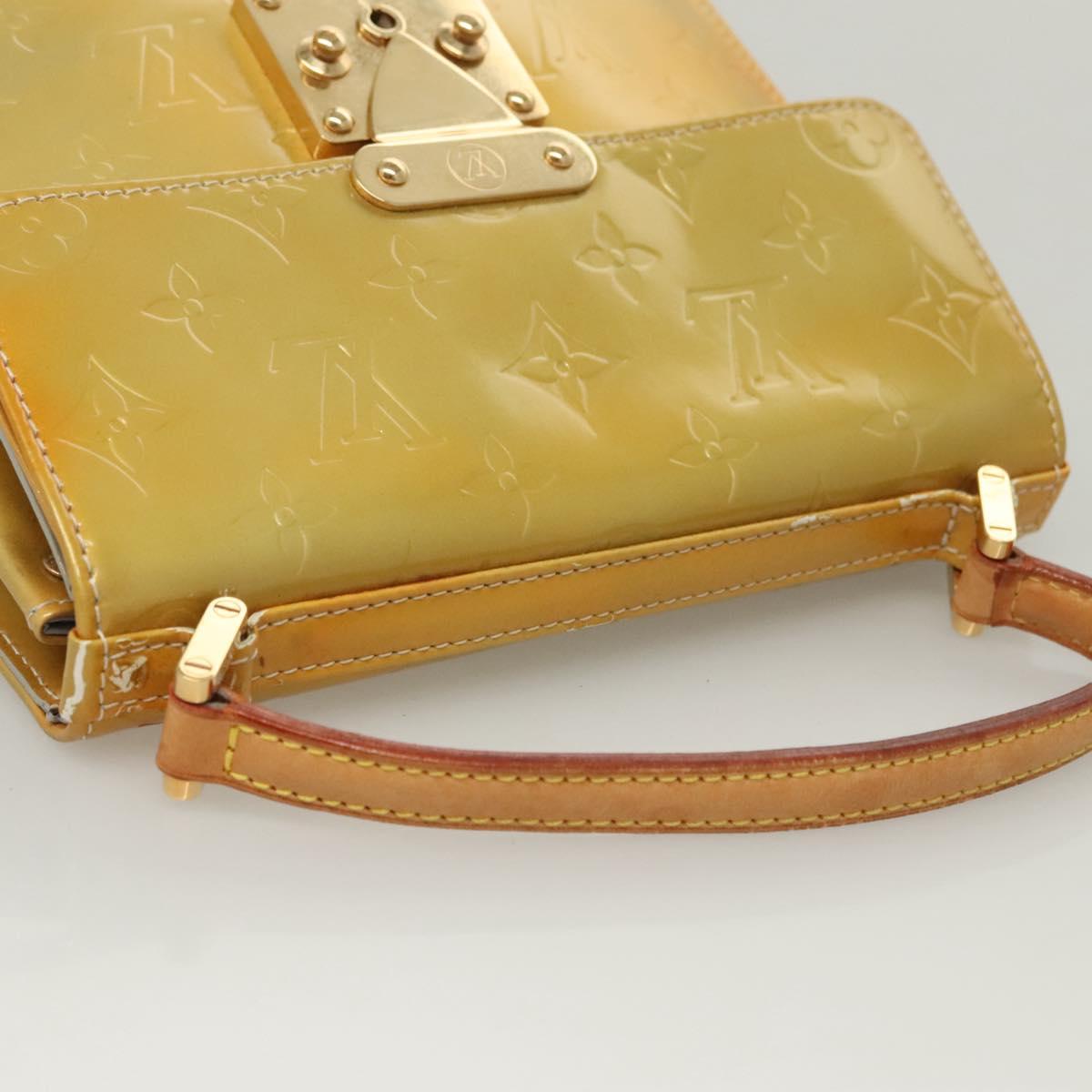 LOUIS VUITTON Monogram Vernis Spring Street Hand Bag Gris M91029 LV Auth gh022