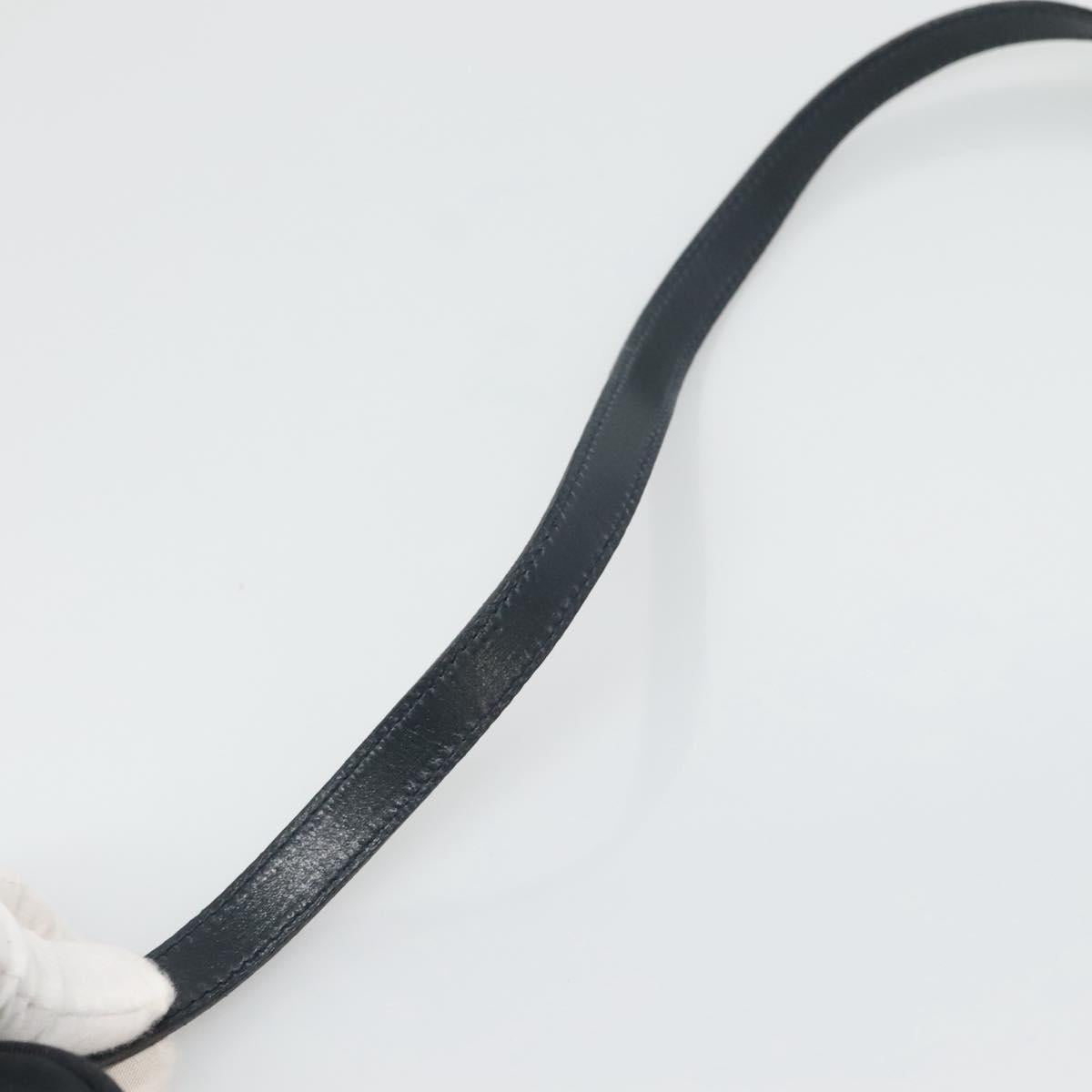 Salvatore Ferragamo Vala Shoulder Bag Suede Navy Gold Auth gh061