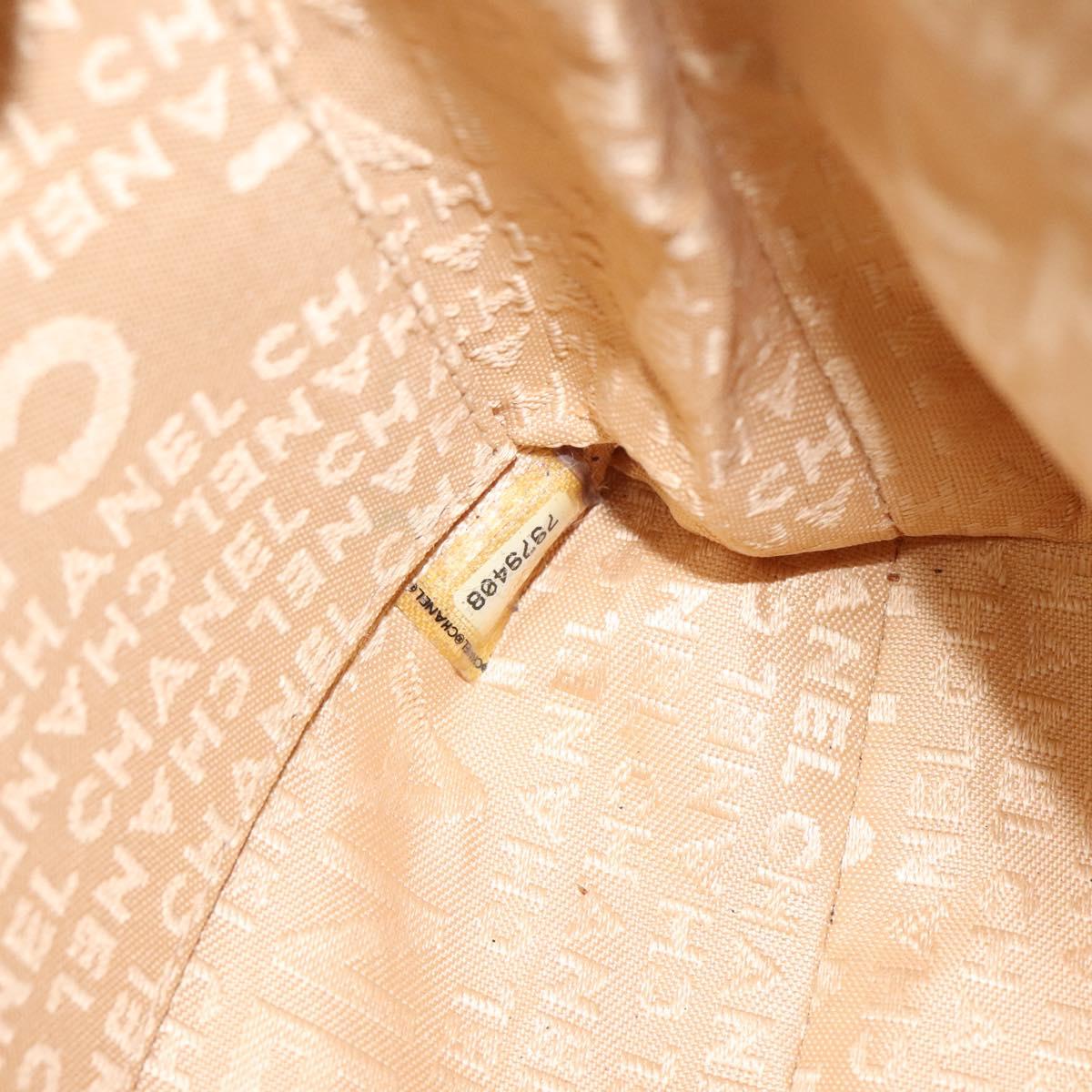 CHANEL Choco Bar COCO Mark Shoulder Bag Lamb Skin Yellow CC Auth gh066