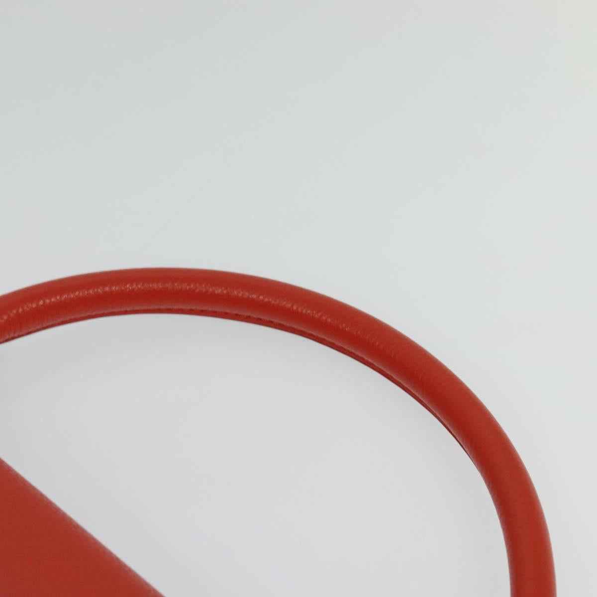 CELINE Trapeze Medium Hand Bag Suede Leather 2way Red Silver Auth gh084