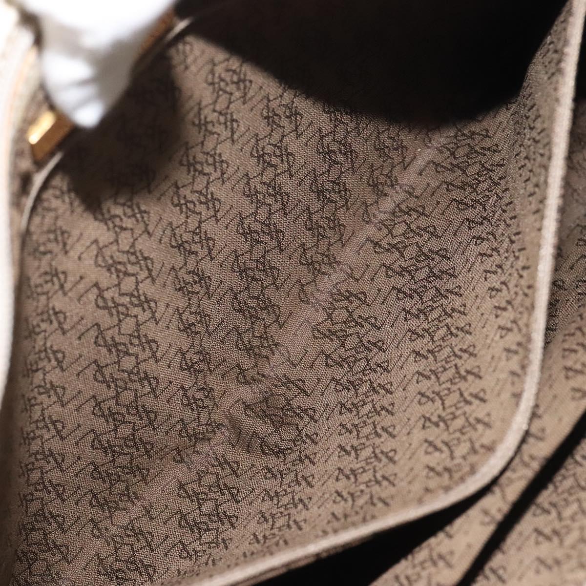 SAINT LAURENT Hand Bag Leather Gold Beige Auth gh097