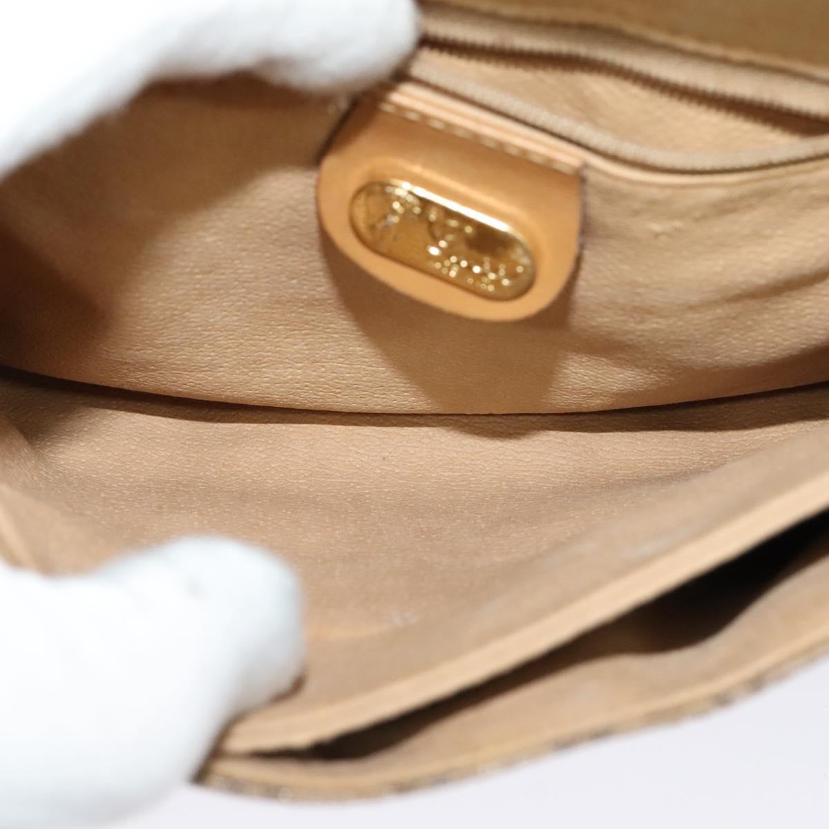 GUCCI Micro GG Supreme Shoulder Bag PVC Beige Gold 007 49 5548 Auth gh098