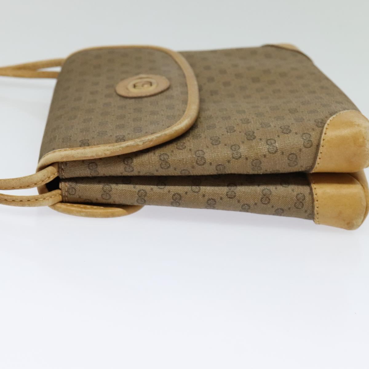 GUCCI Micro GG Supreme Shoulder Bag PVC Beige Gold 007 49 5548 Auth gh098
