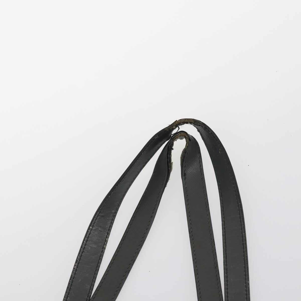 PRADA Shoulder Bag Nylon Leather 2Set Khaki Black Auth gh1001