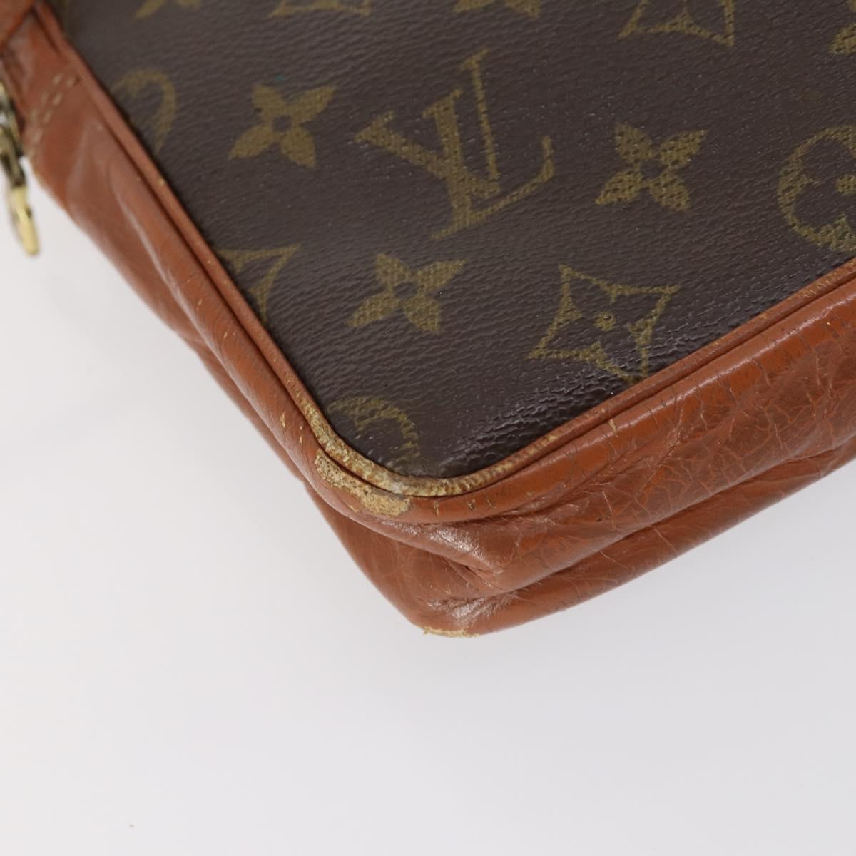 LOUIS VUITTON Monogram Clutch Bag 2Set LV Auth gh1003
