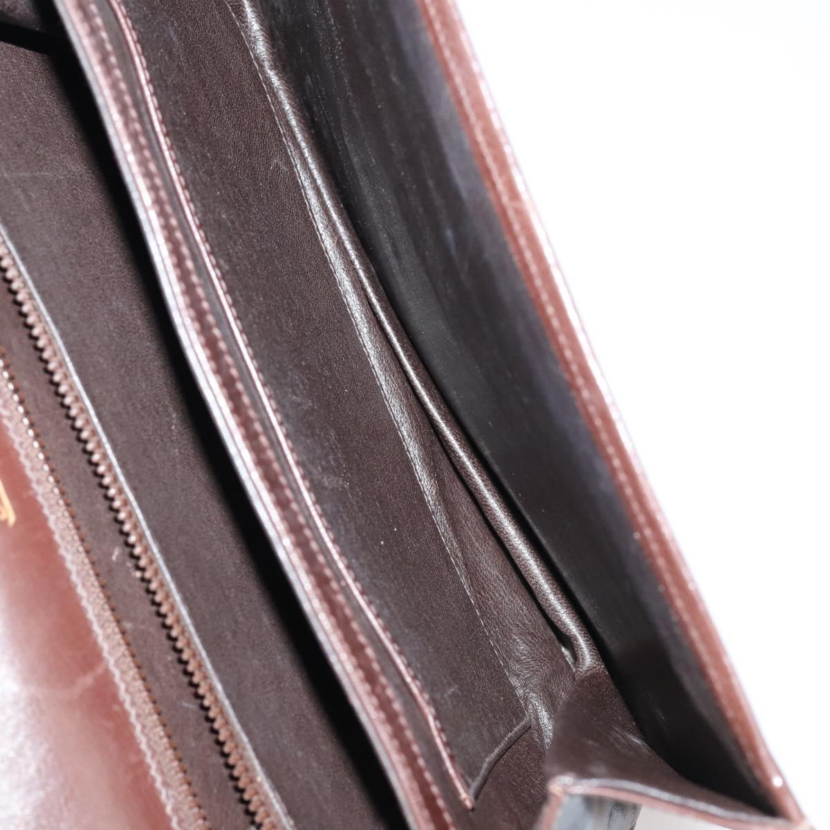 GUCCI Bamboo Shoulder Bag Suede nylon 3Set Black Brown Auth gh1005