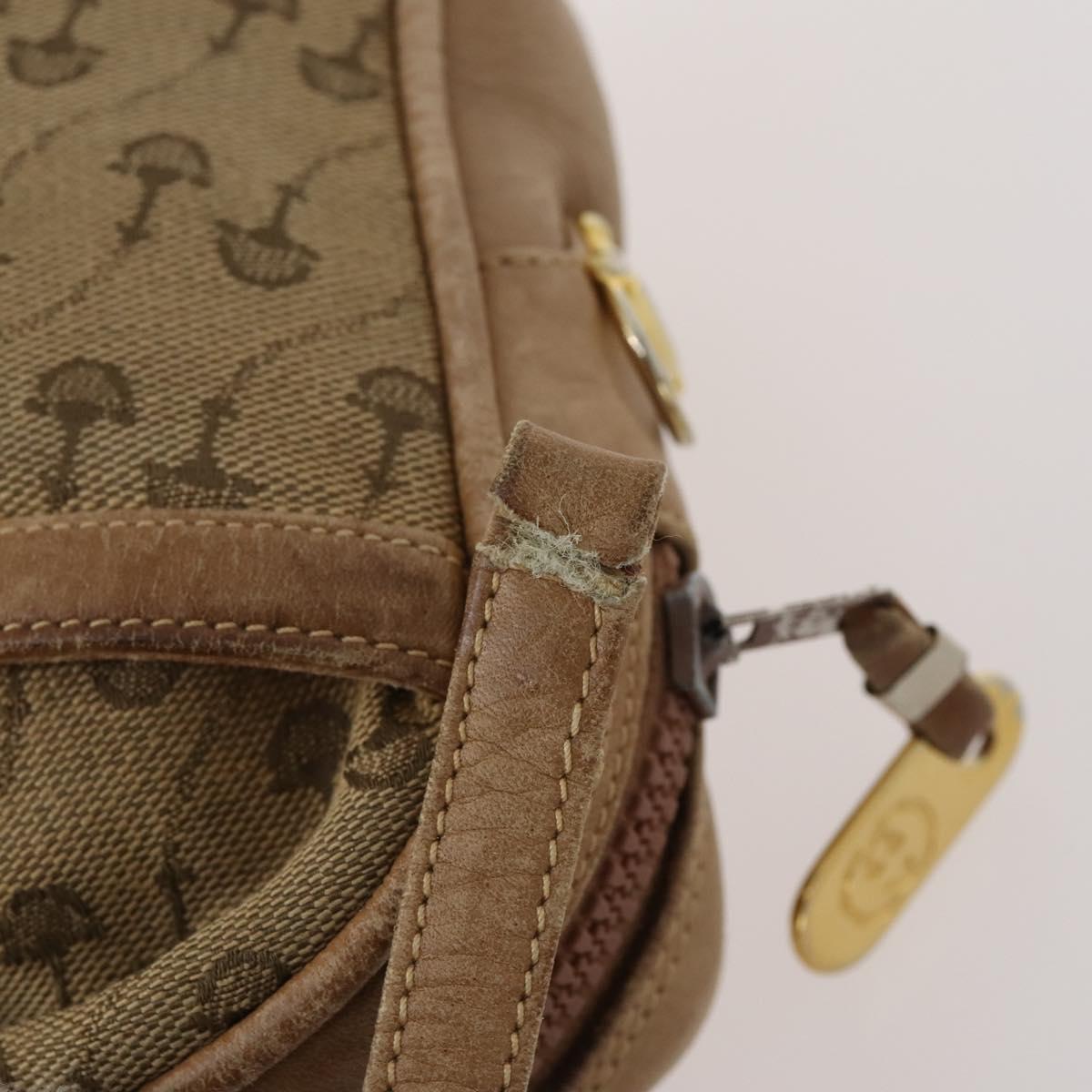 GUCCI Micro GG Supreme Shoulder Bag Canvas Leather 4 Set Black Beige Auth gh1007