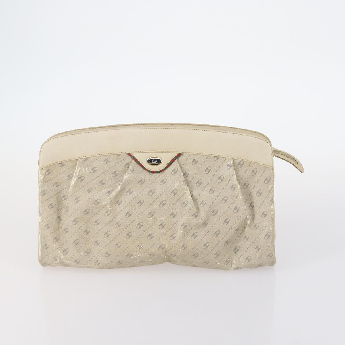 GUCCI Micro GG Supreme Shoulder Bag Canvas Leather 4Set Black Beige Auth gh1007