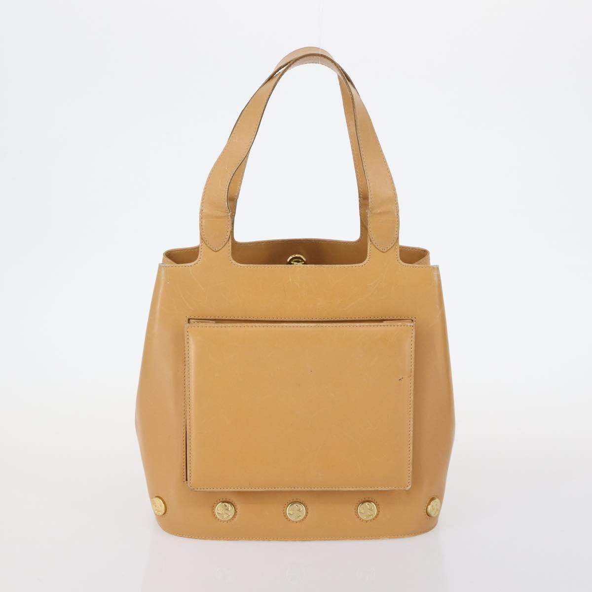 Salvatore Ferragamo Celine Hand Bag Leather 3Set Beige Black Auth gh1011