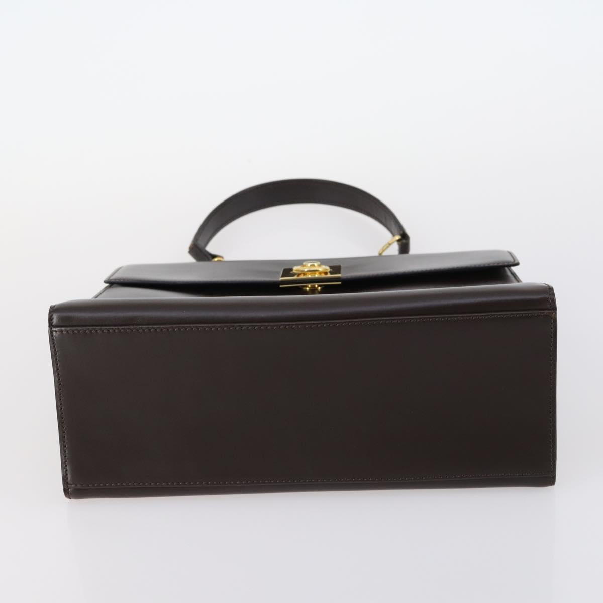 Salvatore Ferragamo Celine Hand Bag Leather 3Set Beige Black Auth gh1011