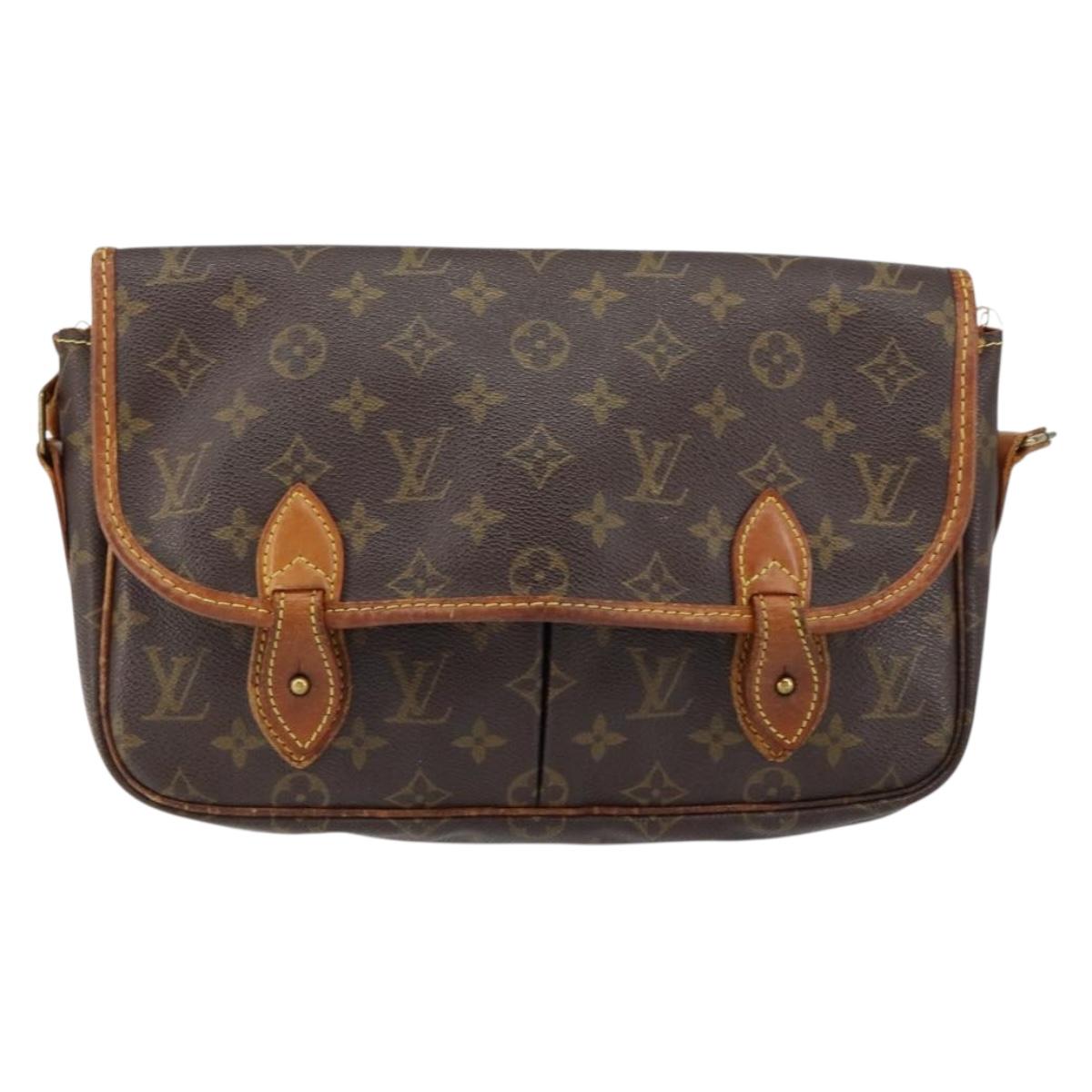 LOUIS VUITTON Monogram Gibeciere MM Shoulder Bag M42247 LV Auth gh1024