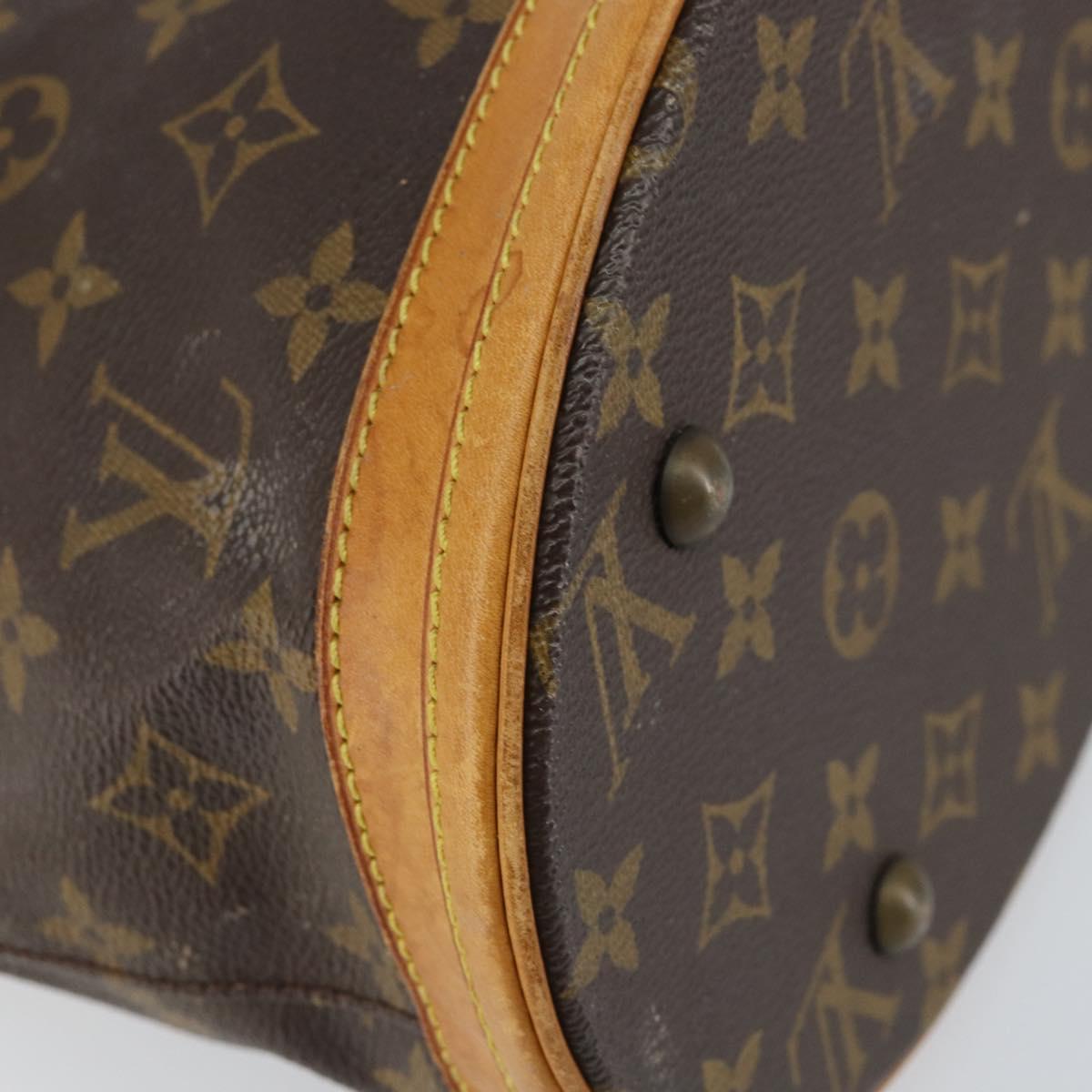 LOUIS VUITTON Monogram Bucket PM Shoulder Bag M42238 LV Auth gh1038